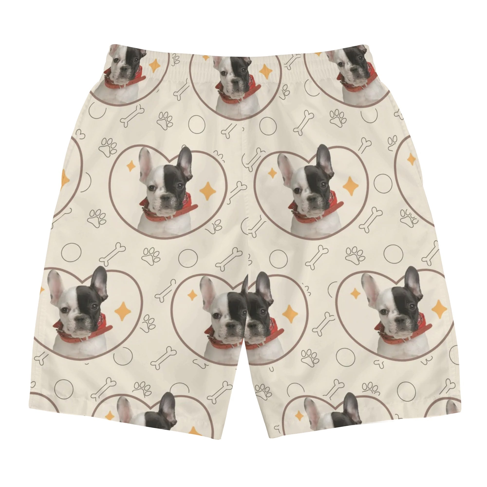 All-Over Print Custom Casual Shorts for Frenchie Enthusiasts-fadou