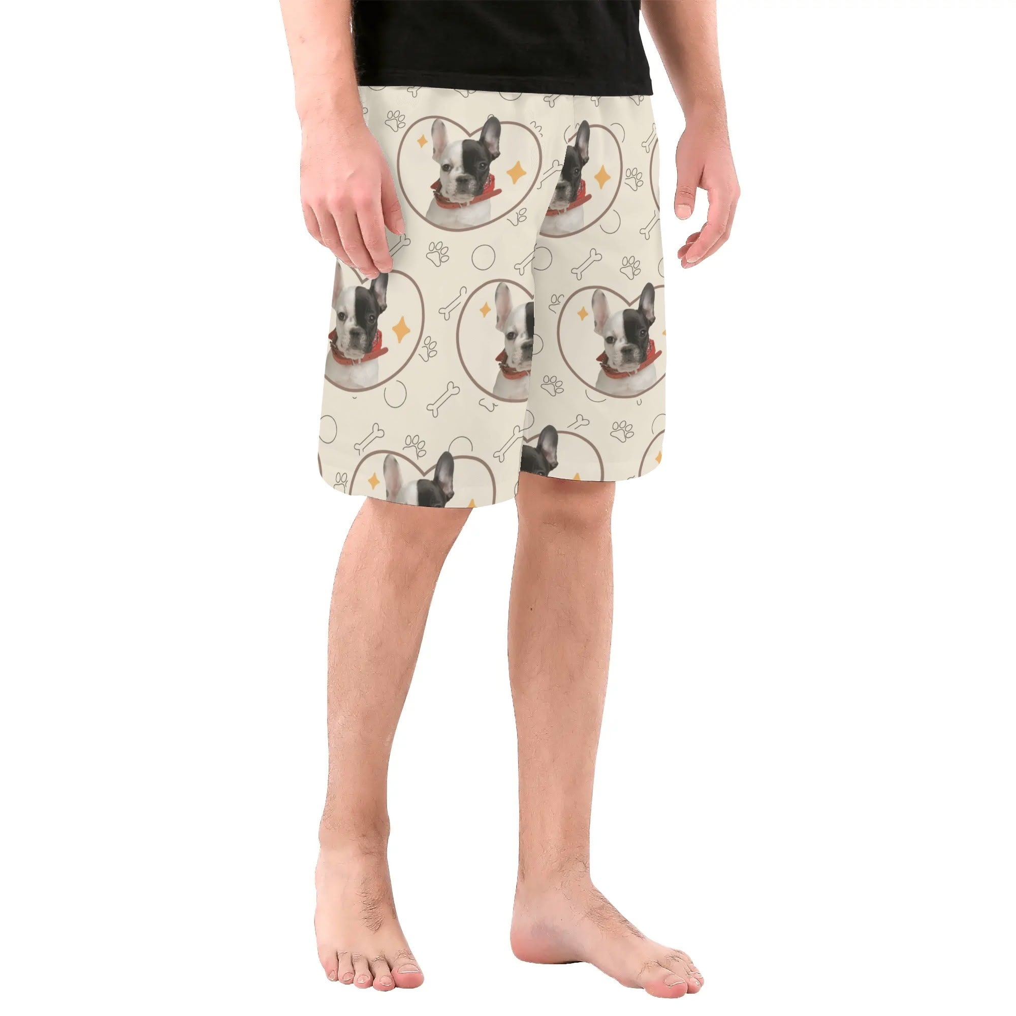 All-Over Print Custom Casual Shorts for Frenchie Enthusiasts-fadou
