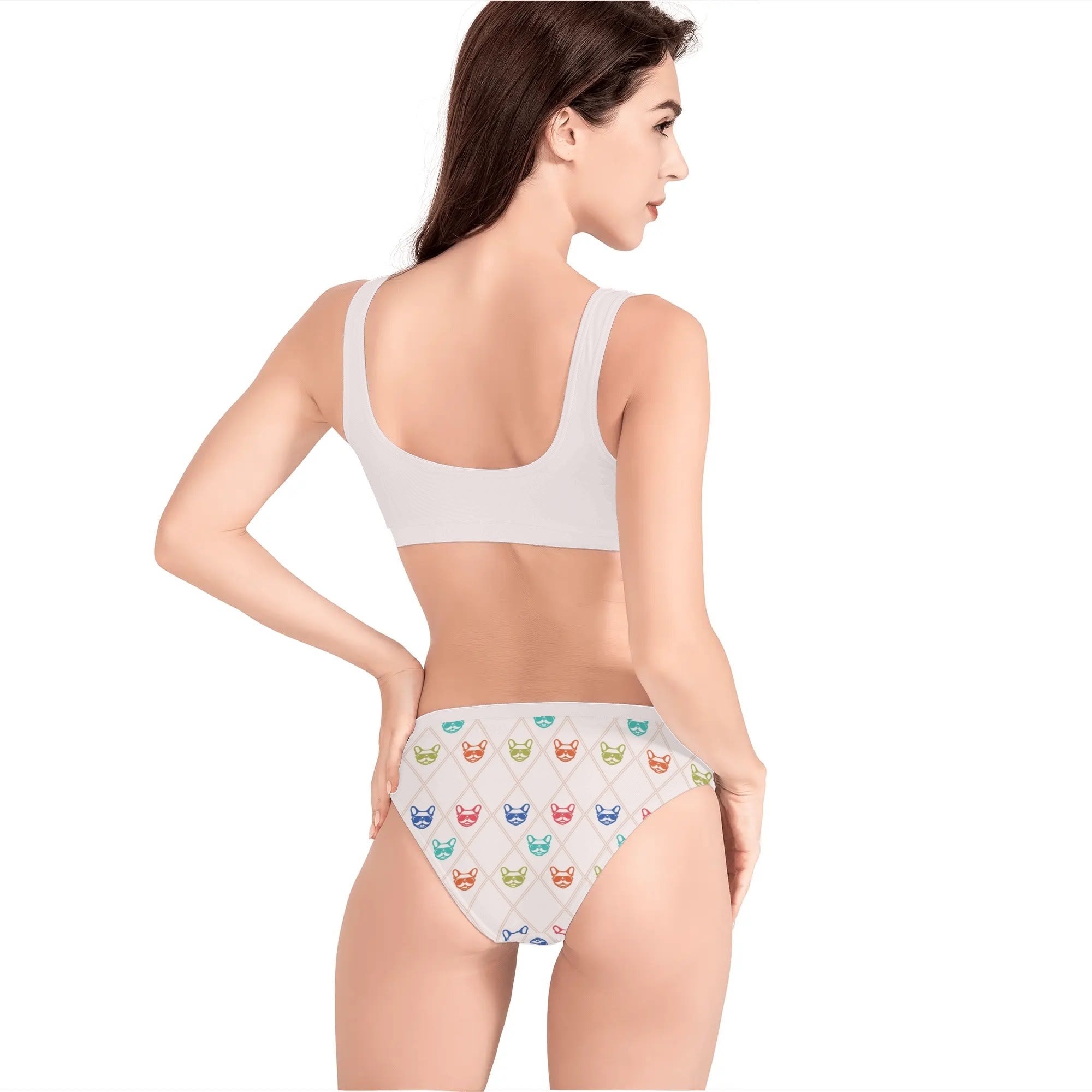 Donut French Bulldog Beach Swimwear for Frenchie Enthusiasts-fadou