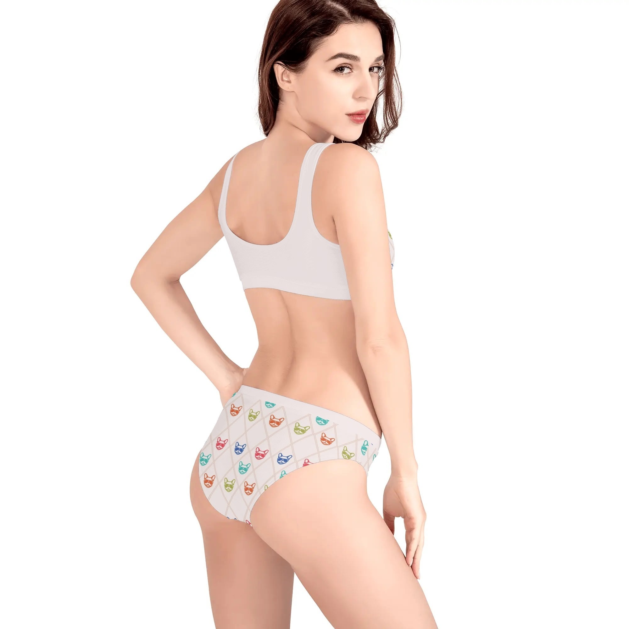 Donut French Bulldog Beach Swimwear for Frenchie Enthusiasts-fadou