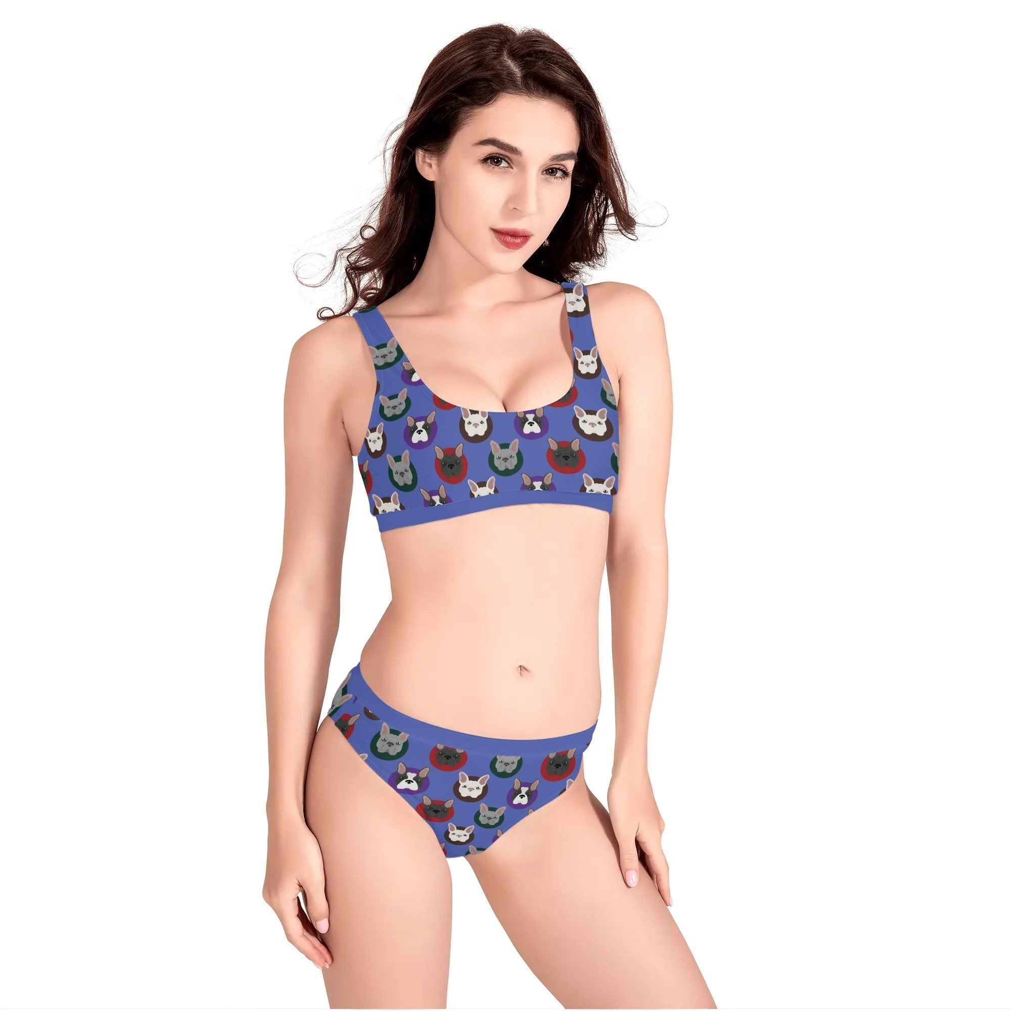 Leia French Bulldog Beach Swimwear for Frenchie Enthusiasts-fadou