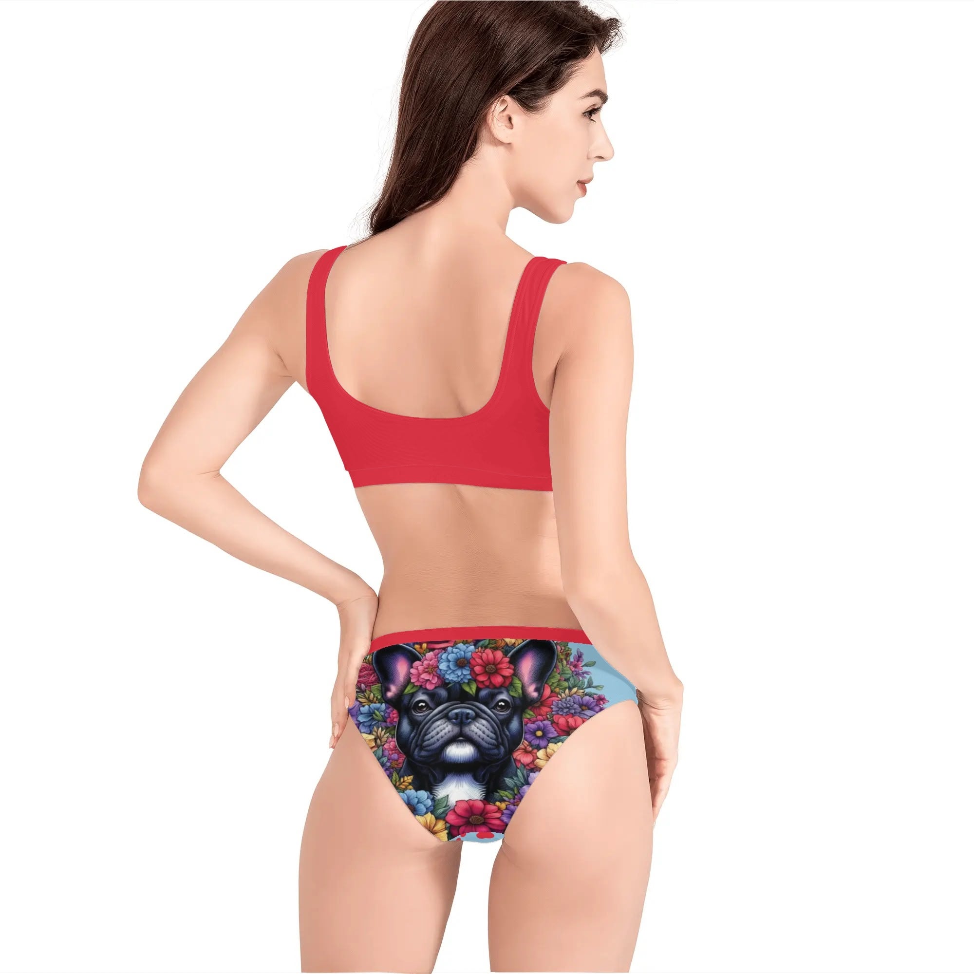 Hazel French Bulldog Beach Swimwear for Dog Moms & Dads-fadou