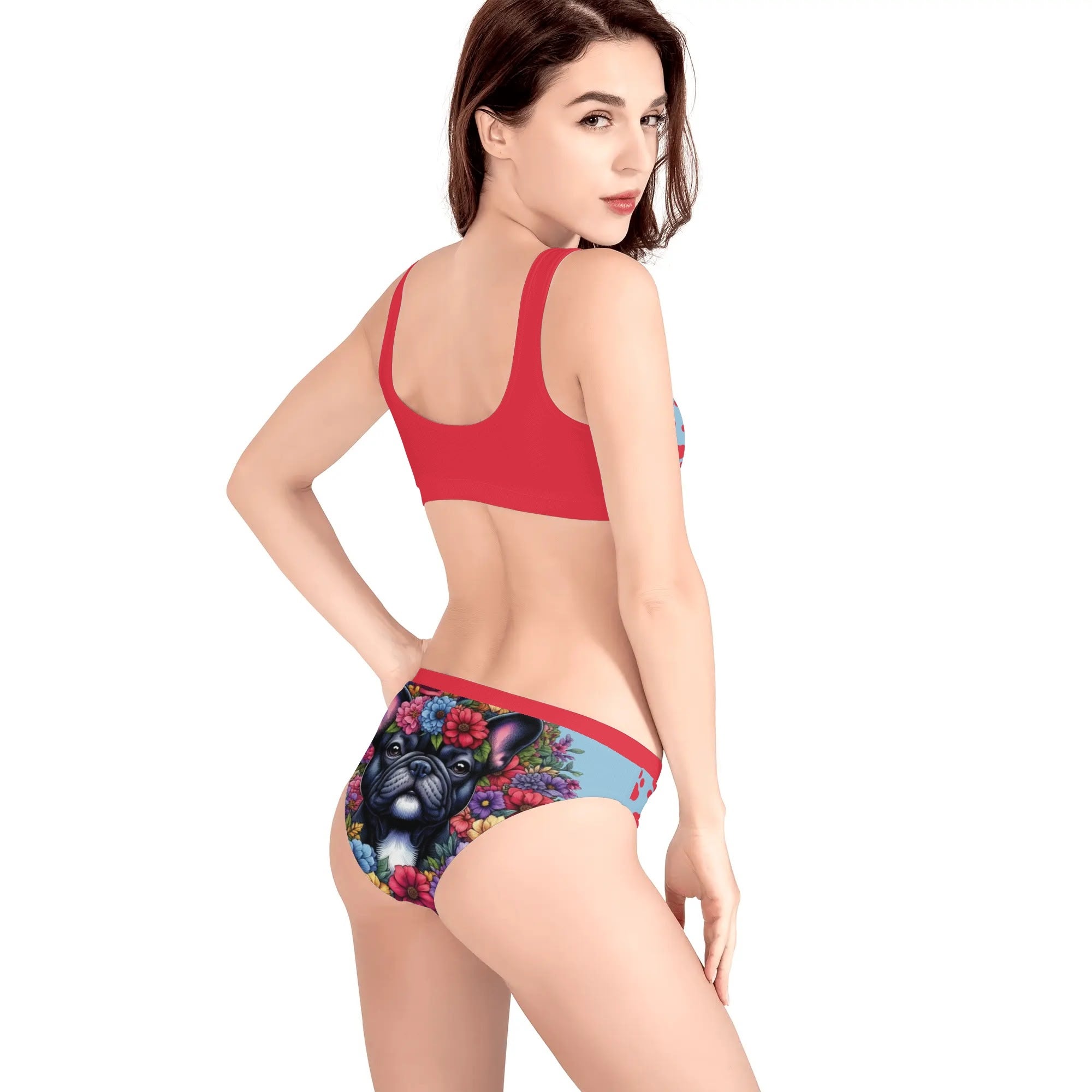 Hazel French Bulldog Beach Swimwear for Dog Moms & Dads-fadou
