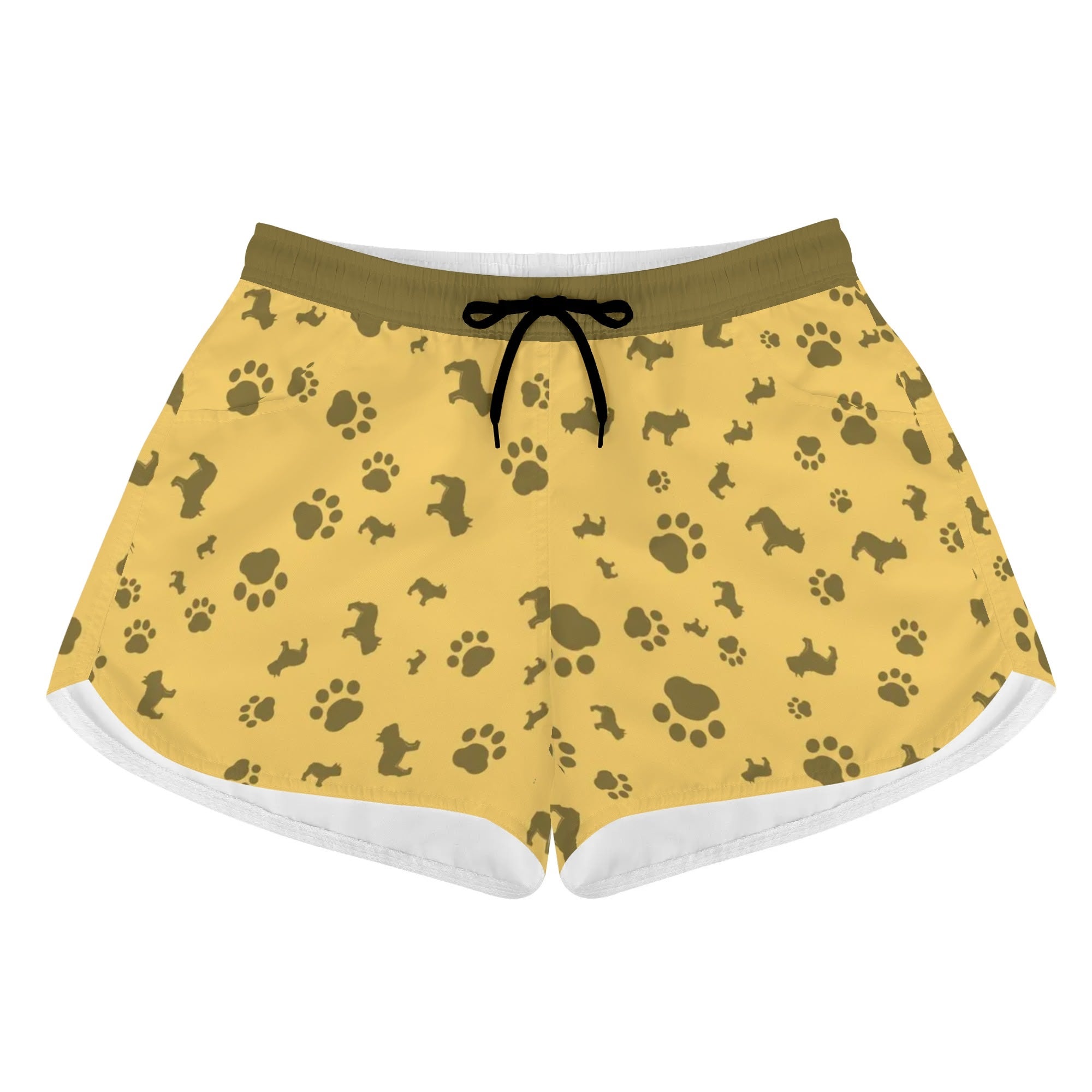 Pierre - Womens Beach Shorts for Frenchie Fans Everywhere-fadou