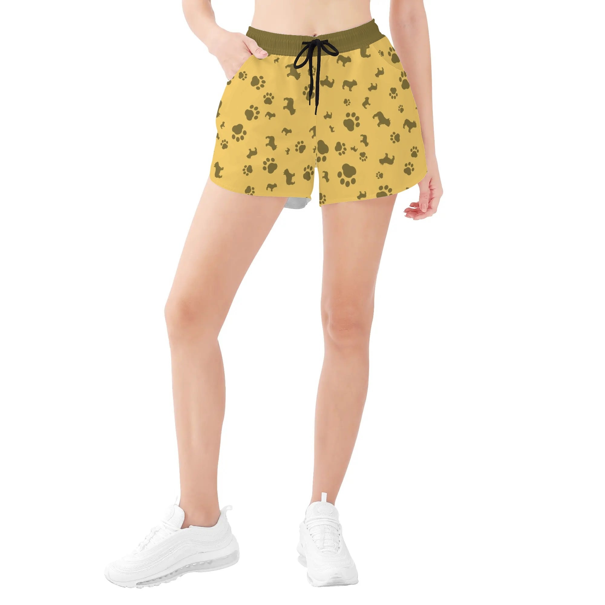 Pierre - Womens Beach Shorts for Frenchie Fans Everywhere-fadou