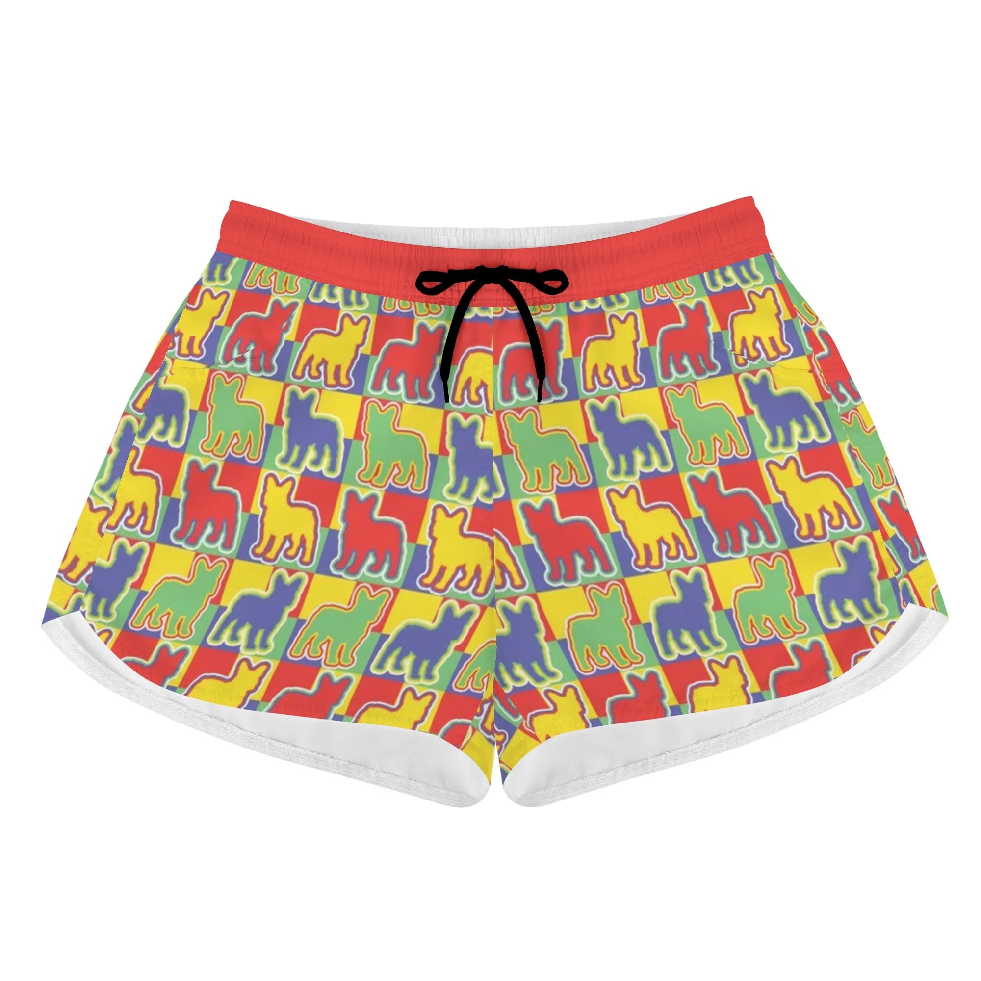 Dior French Bulldog Board Shorts for Frenchie Enthusiasts-fadou