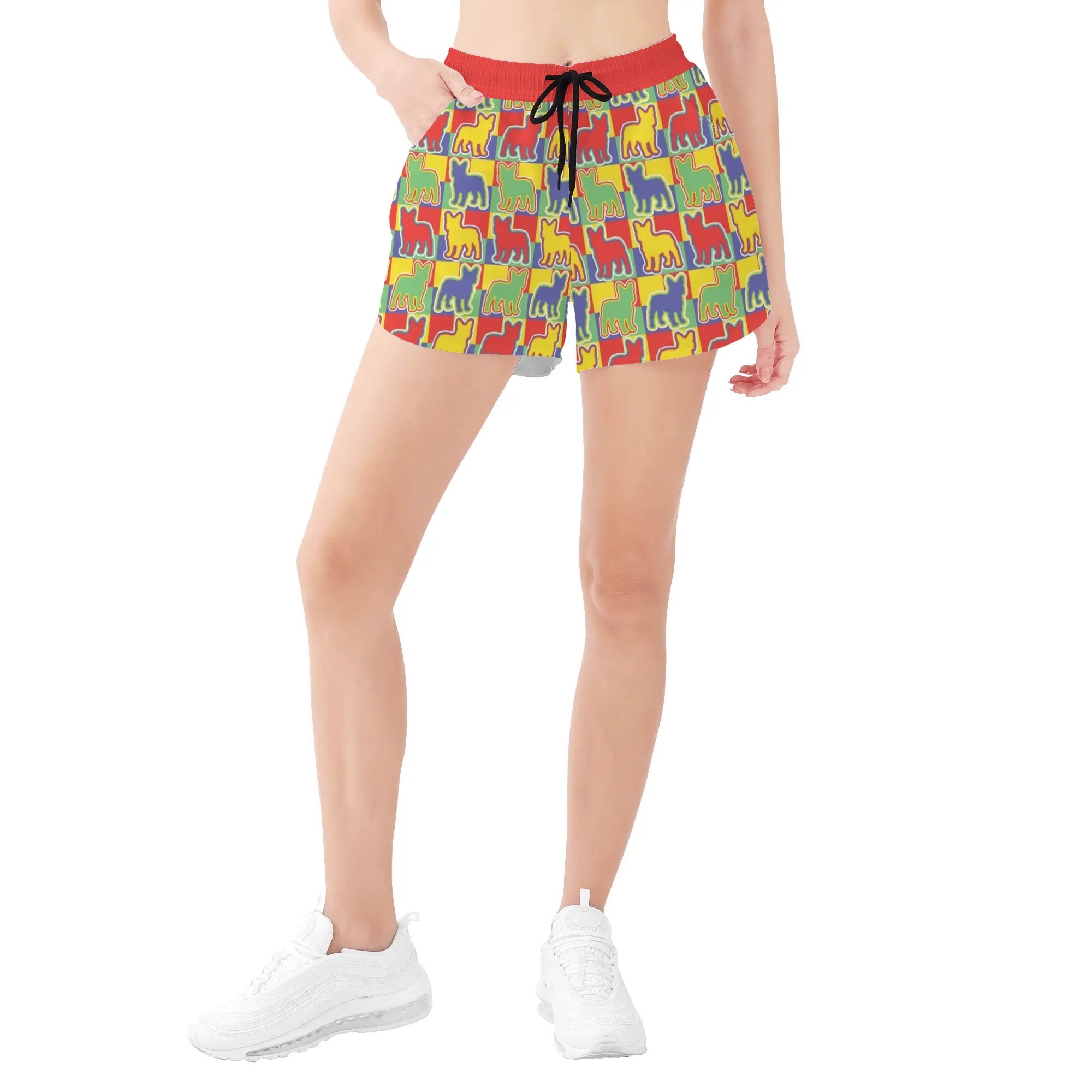 Dior French Bulldog Board Shorts for Frenchie Enthusiasts-fadou