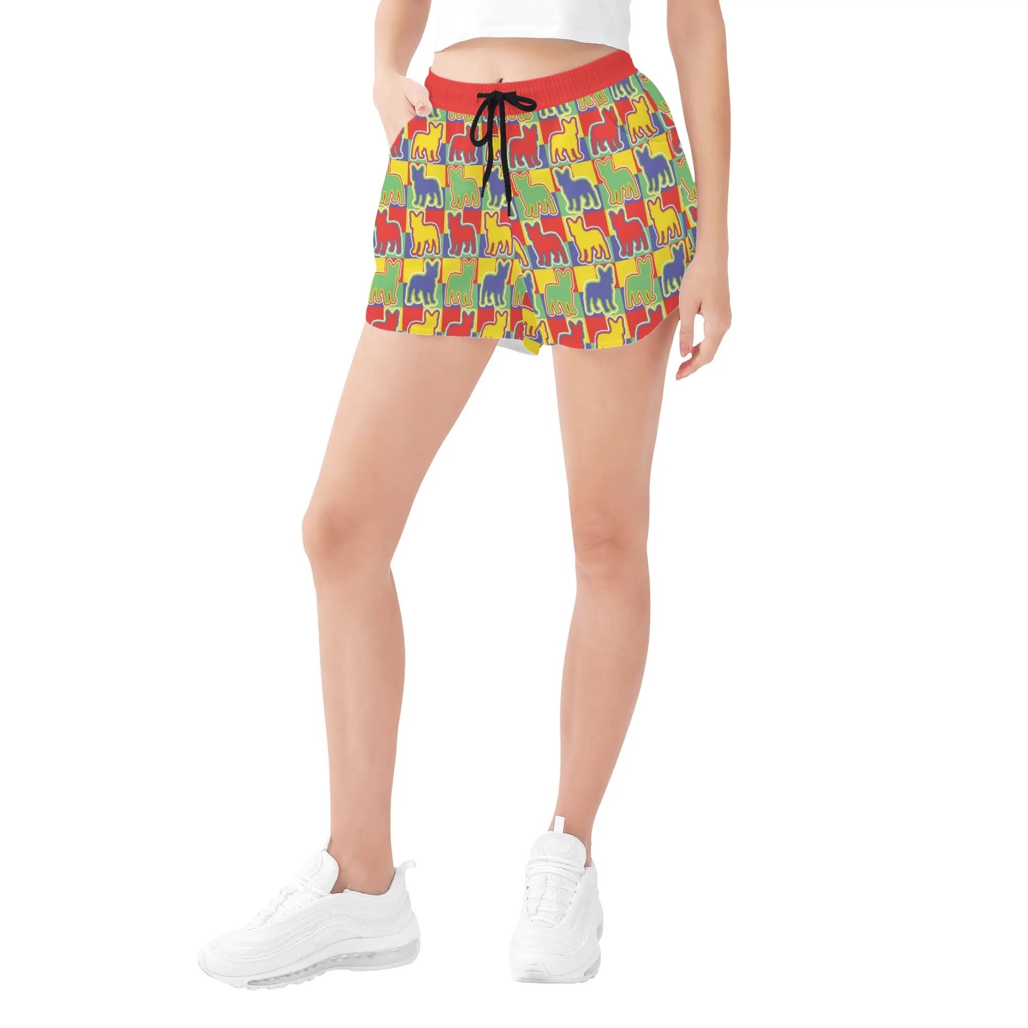 Dior French Bulldog Board Shorts for Frenchie Enthusiasts-fadou