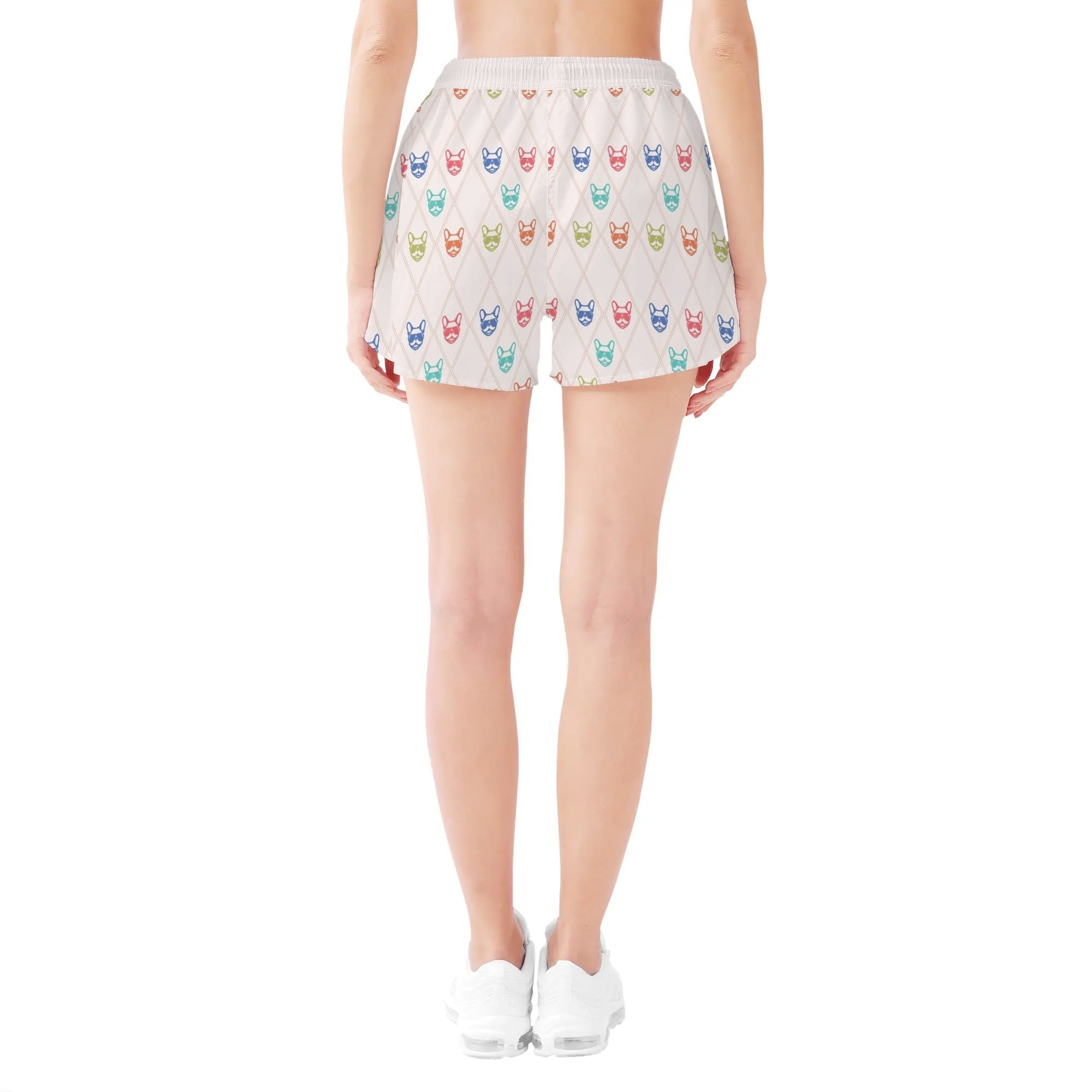 Paris French Bulldog Beach Shorts for Frenchie Enthusiasts-fadou