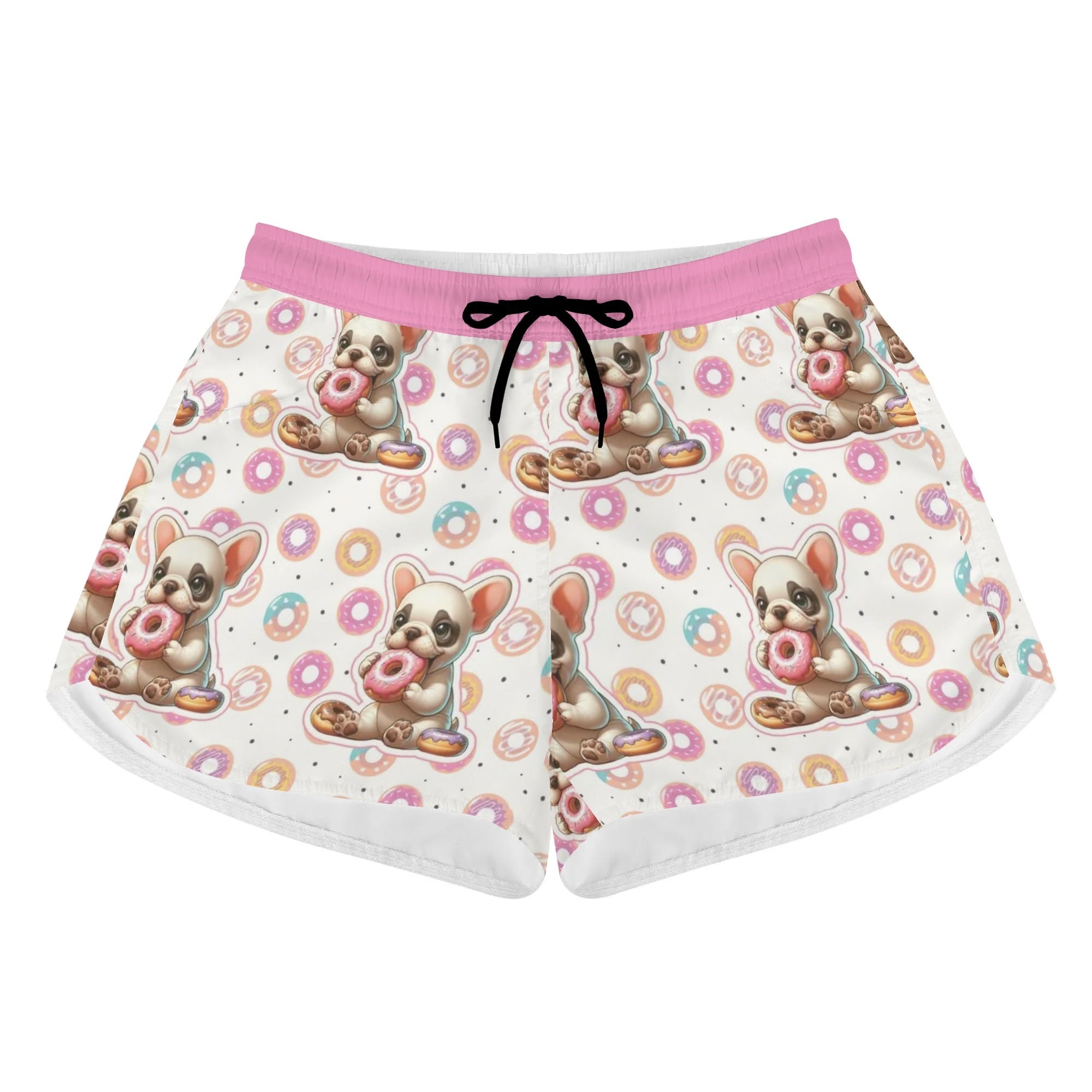 Phil - Womens Beach Shorts for Frenchie Fans Everywhere-fadou