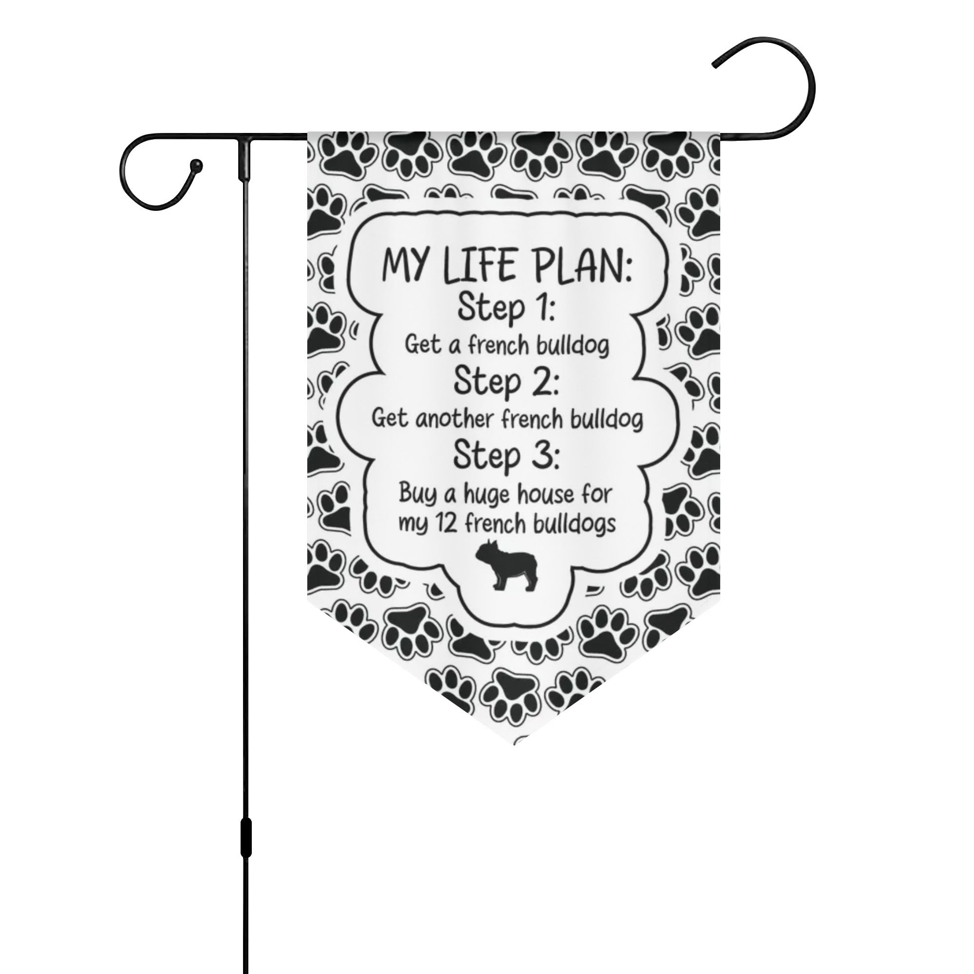 Benji French Bulldog Patio Flag for Frenchie Enthusiasts-fadou