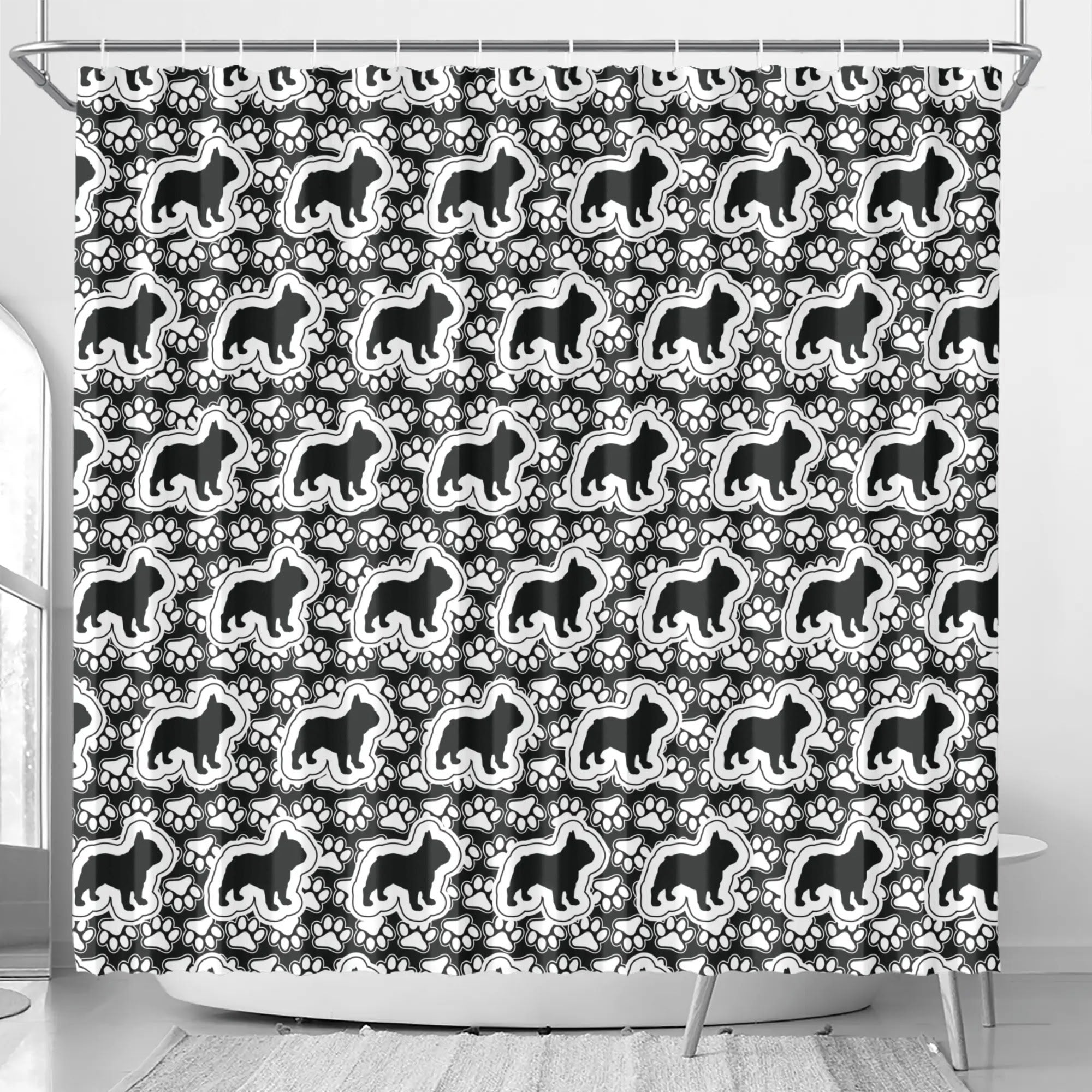 Sophie - Shower Curtain for Frenchie Enthusiasts Gifts for Frenchies-fadou
