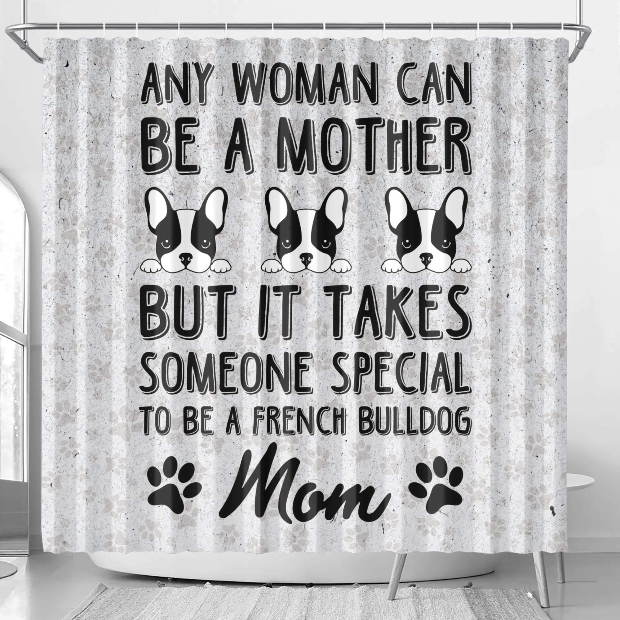 Bleu French Bulldog Fabric Curtain for Frenchie Enthusiasts-fadou