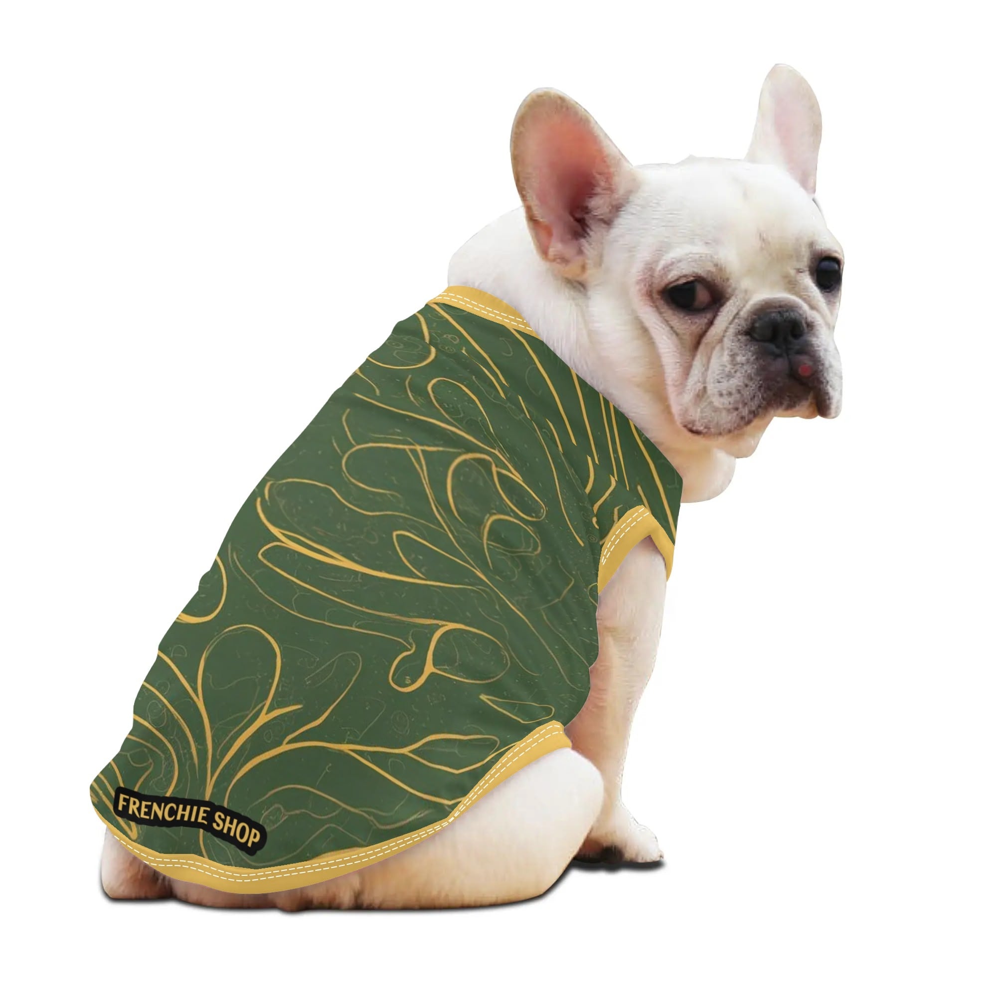 Paisley French Bulldog Dog Shirt for Outdoor Adventures-fadou