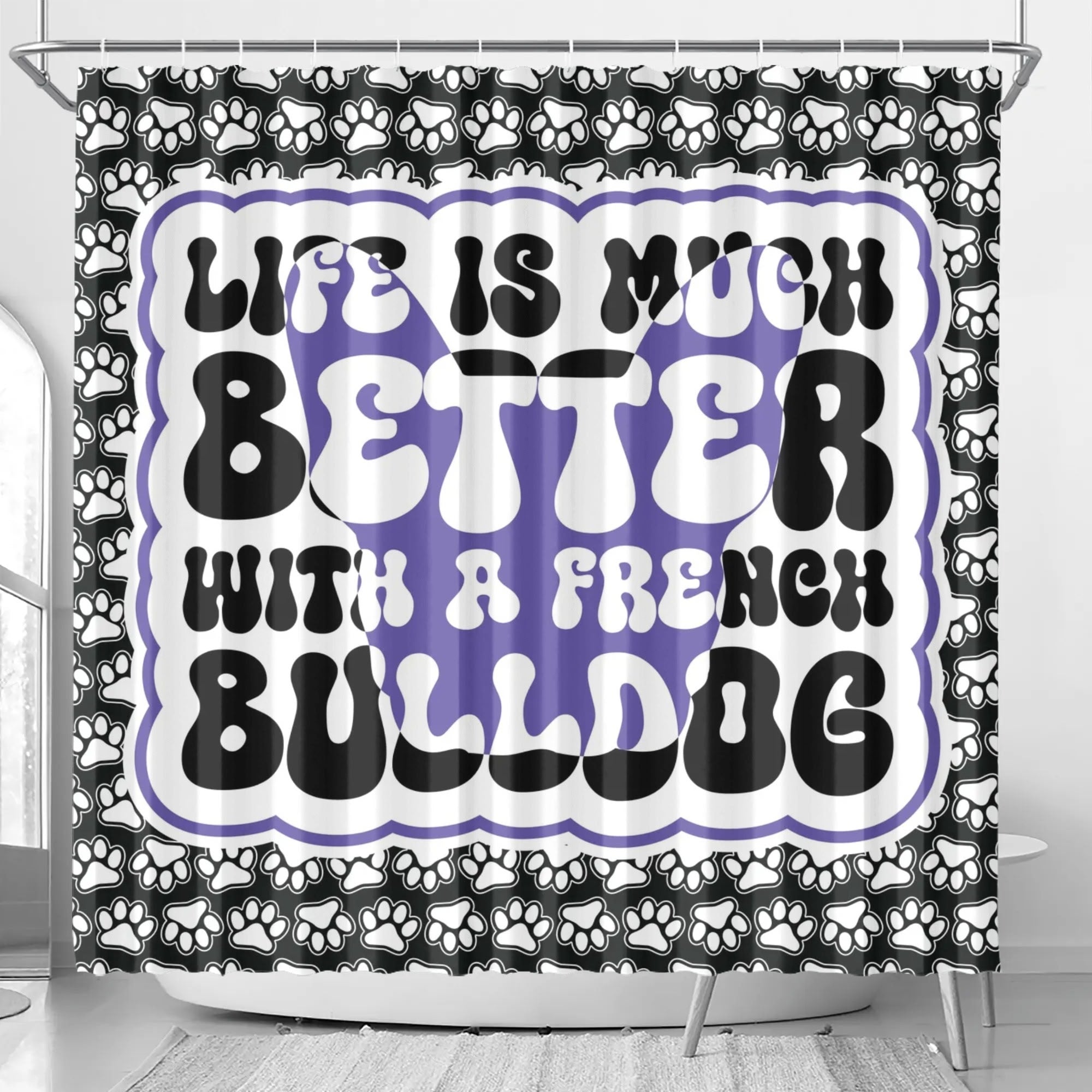 Bun - Shower Curtain for Frenchie Lovers for Pet Parents-fadou