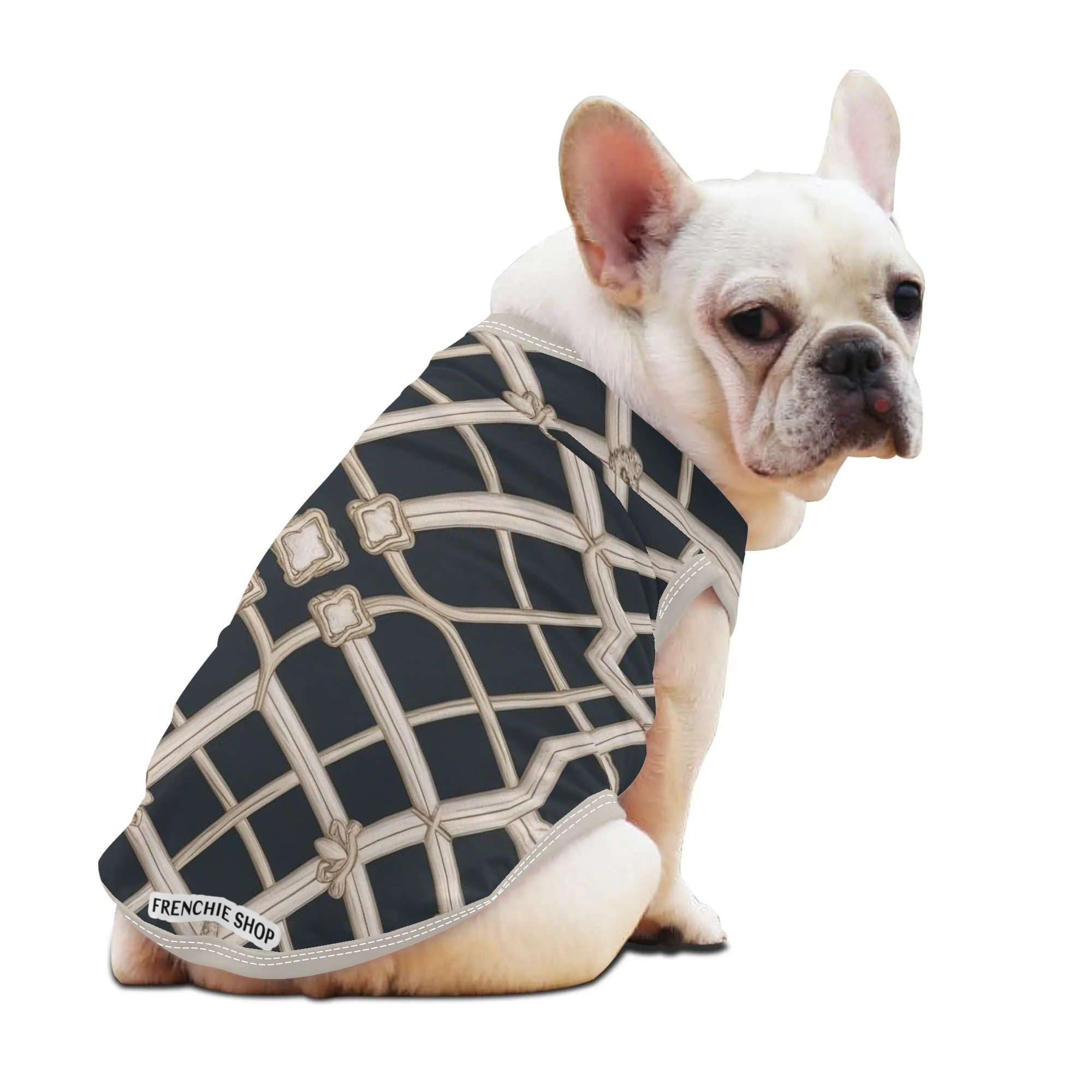 Ginger French Bulldog Dog Outfit for Outdoor Adventures-fadou