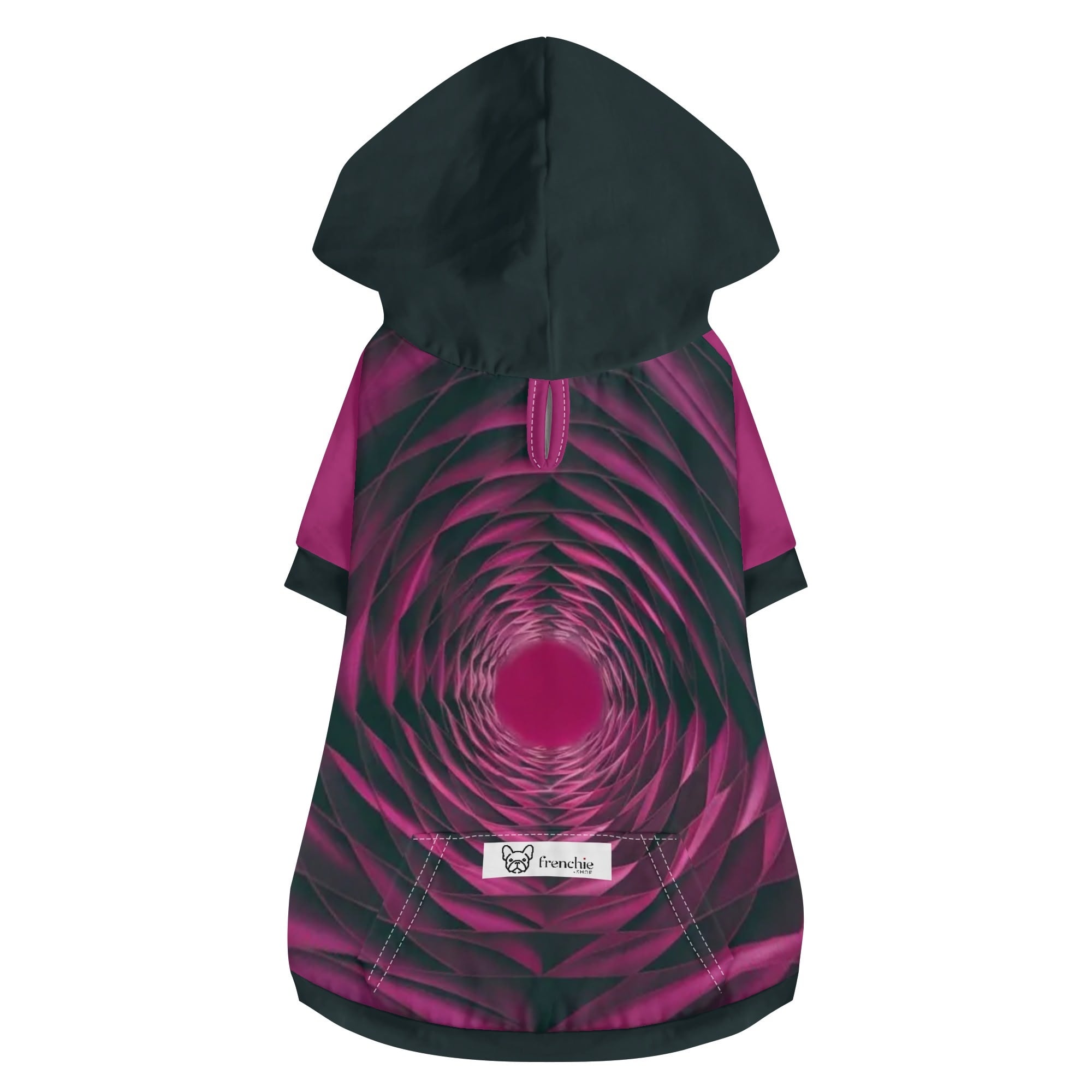 Jack French Bulldog Fleece Hoodie for Outdoor Adventures-fadou