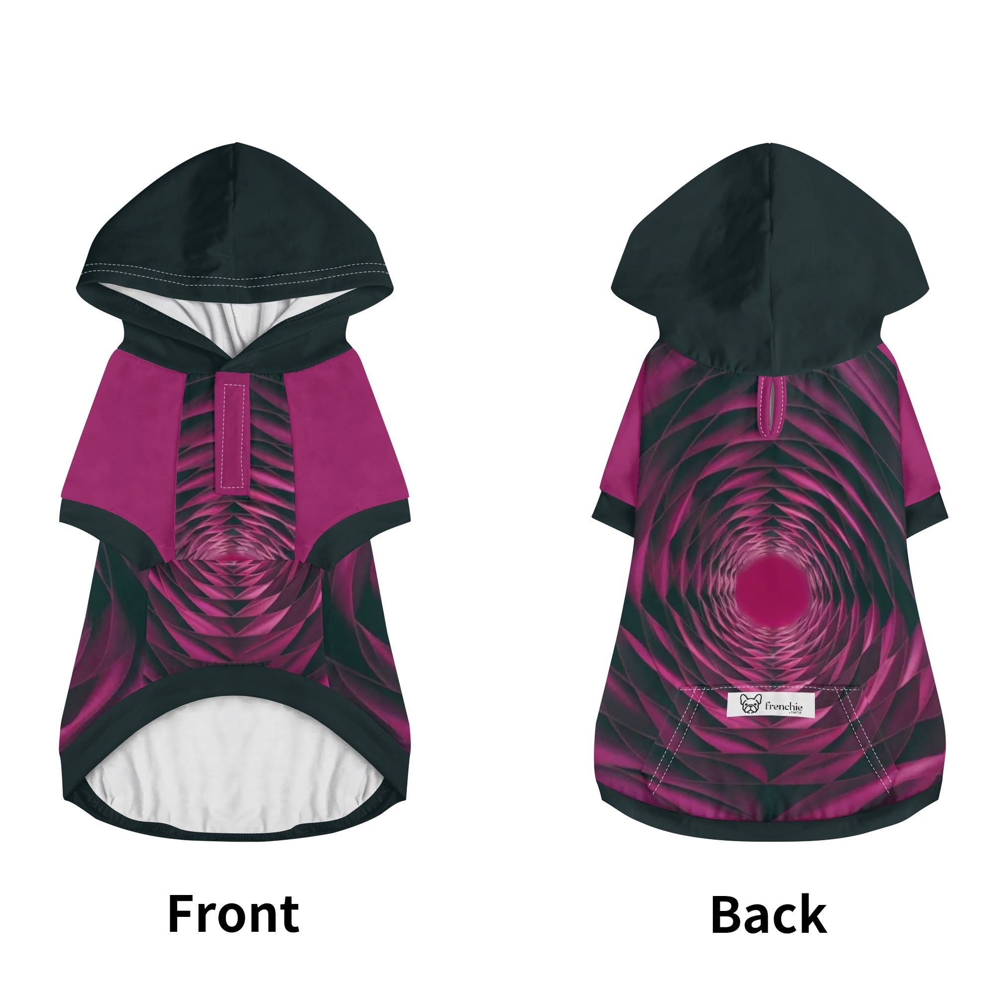 Jack French Bulldog Fleece Hoodie for Outdoor Adventures-fadou
