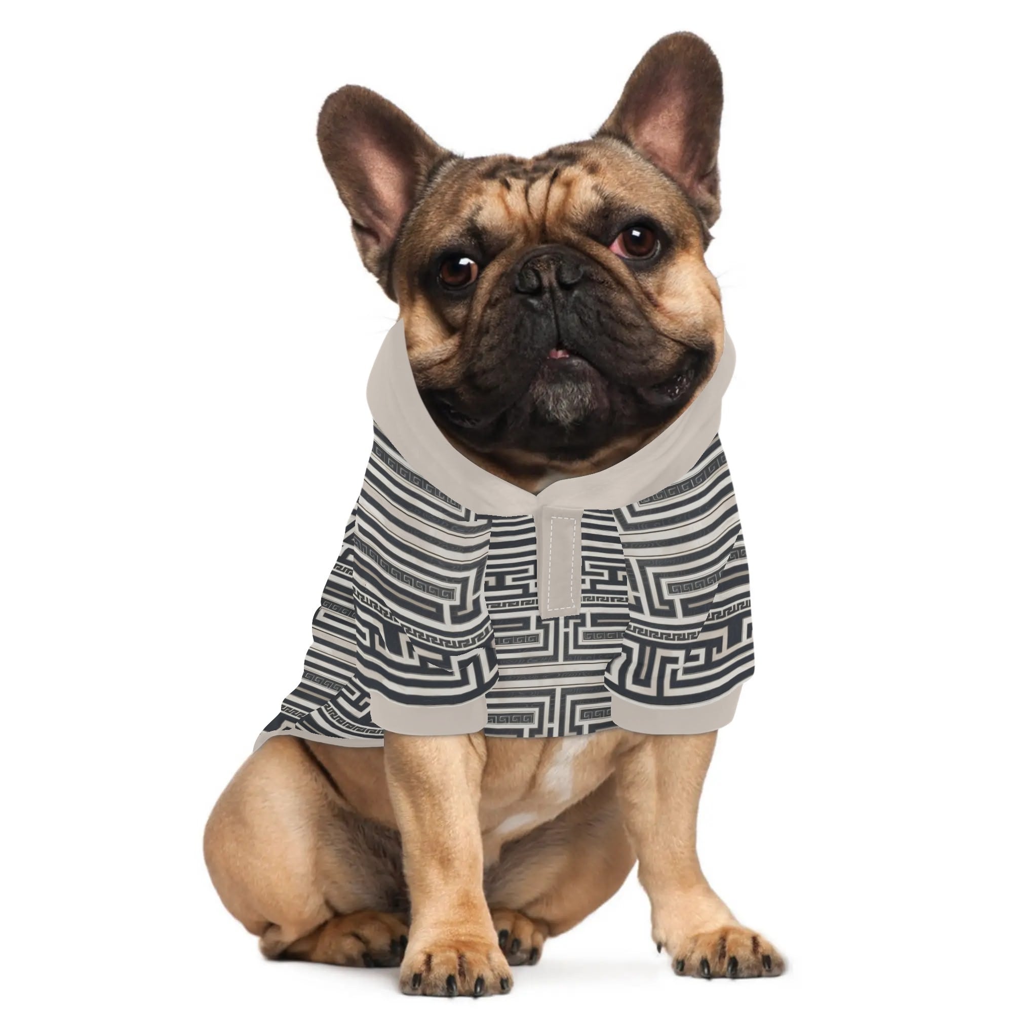 Buddy French Bulldog Fleece Hoodie for Short-Nosed Dogs-fadou