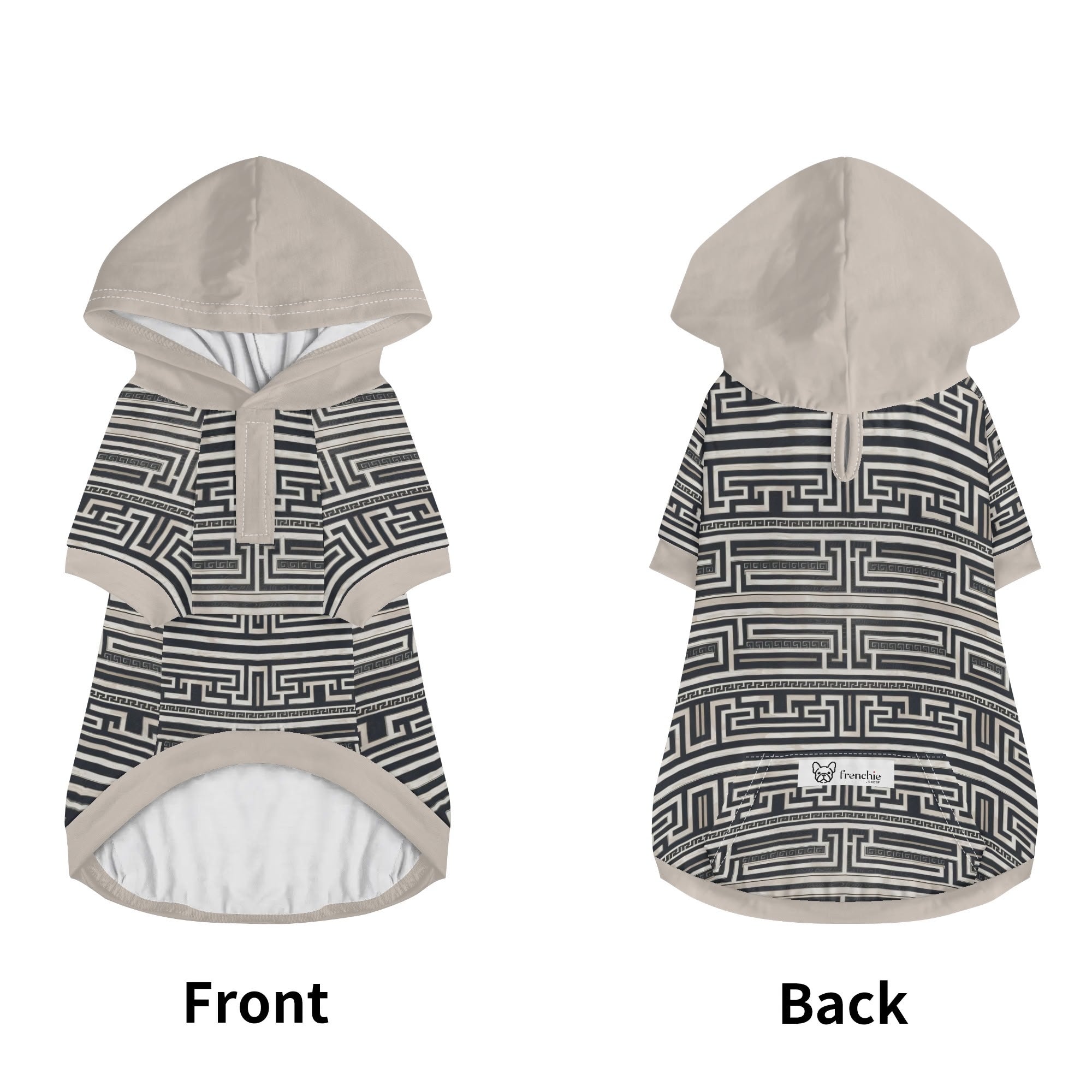 Buddy French Bulldog Fleece Hoodie for Short-Nosed Dogs-fadou