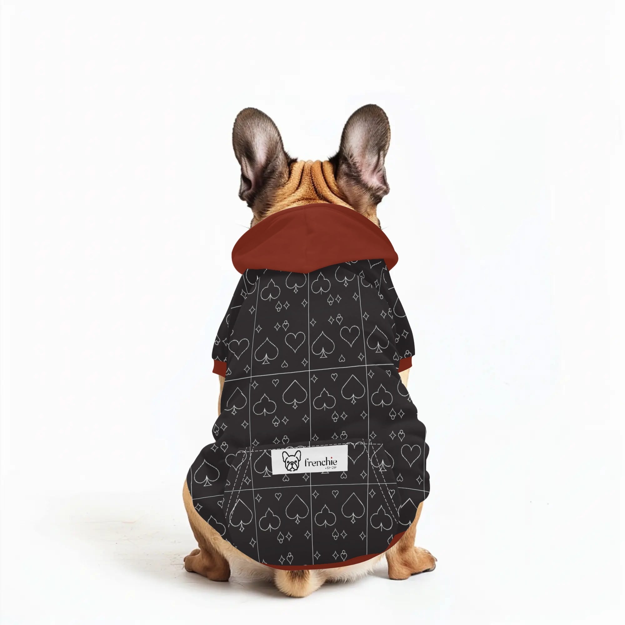 Archie French Bulldog Fleece Hoodie for Short-Nosed Dogs-fadou