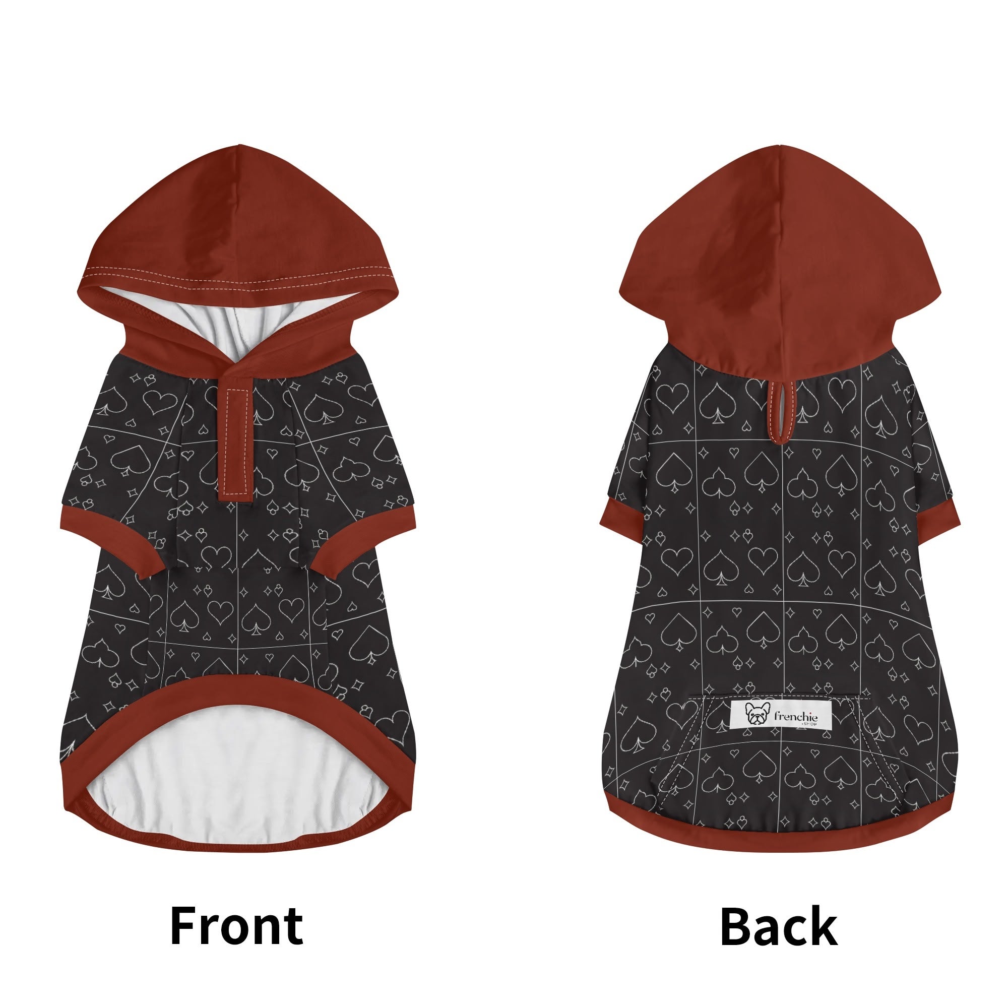 Archie French Bulldog Fleece Hoodie for Short-Nosed Dogs-fadou