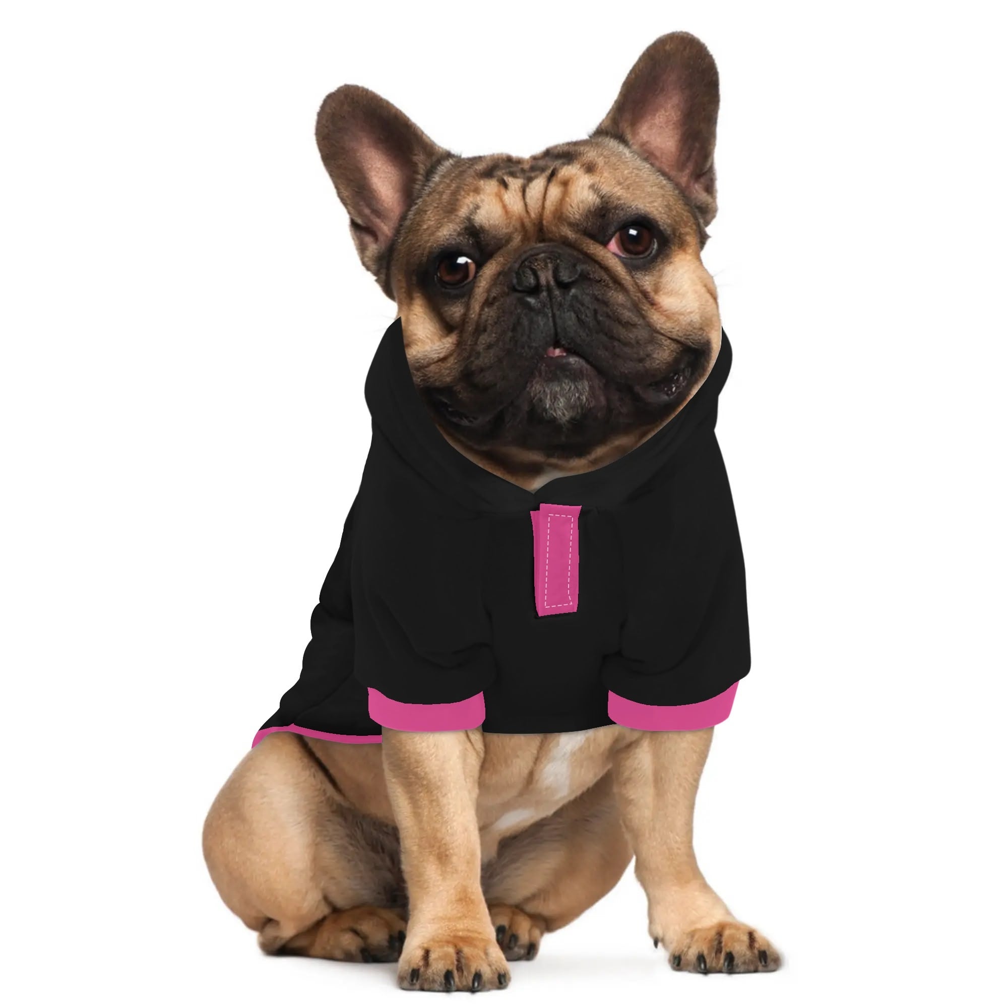 Mia French Bulldog Fleece Hoodie for Outdoor Adventures-fadou