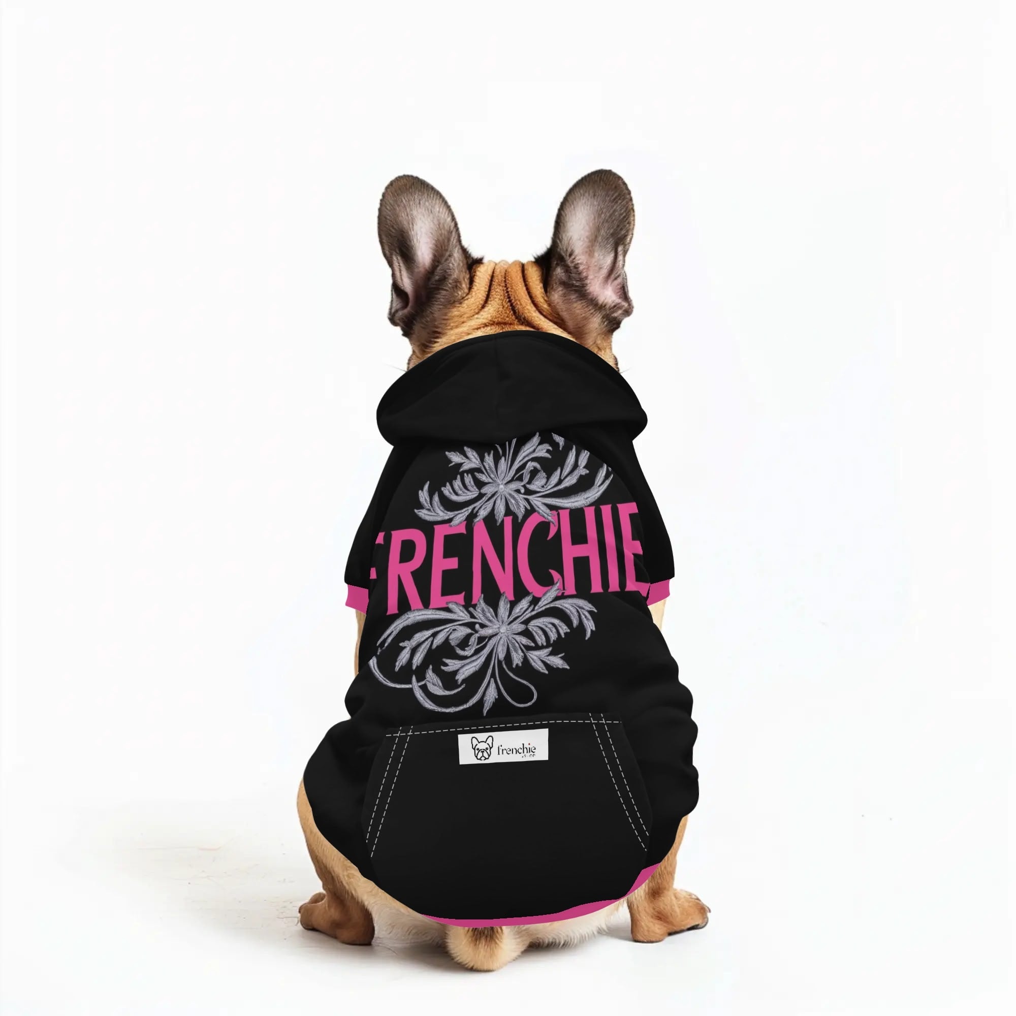 Mia French Bulldog Fleece Hoodie for Outdoor Adventures-fadou