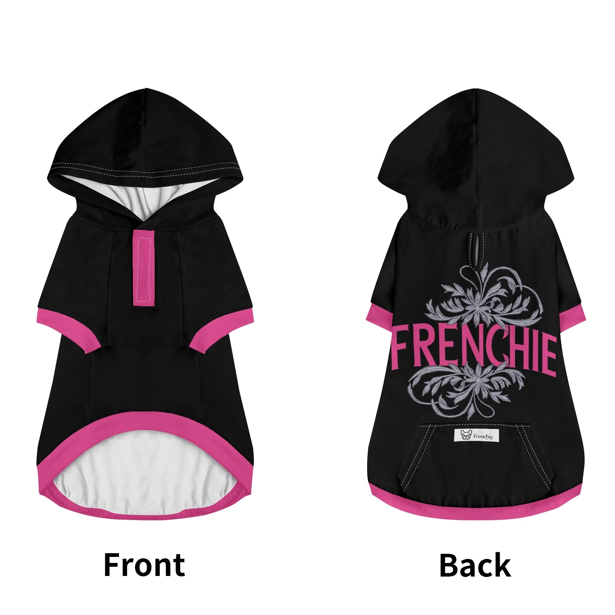 Mia French Bulldog Fleece Hoodie for Outdoor Adventures-fadou