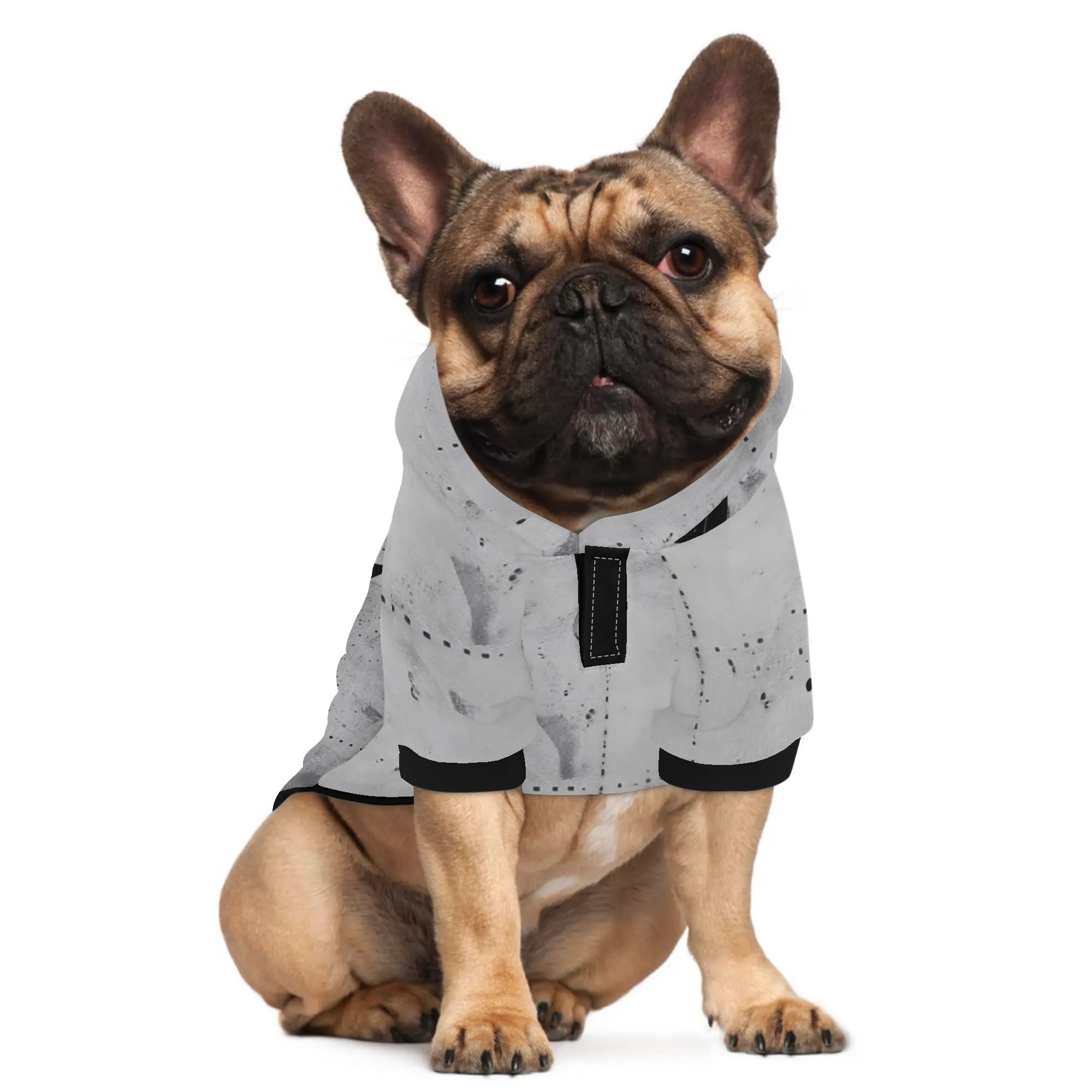Ginger French Bulldog Fleece Hoodie for Brachycephalic Dogs-fadou