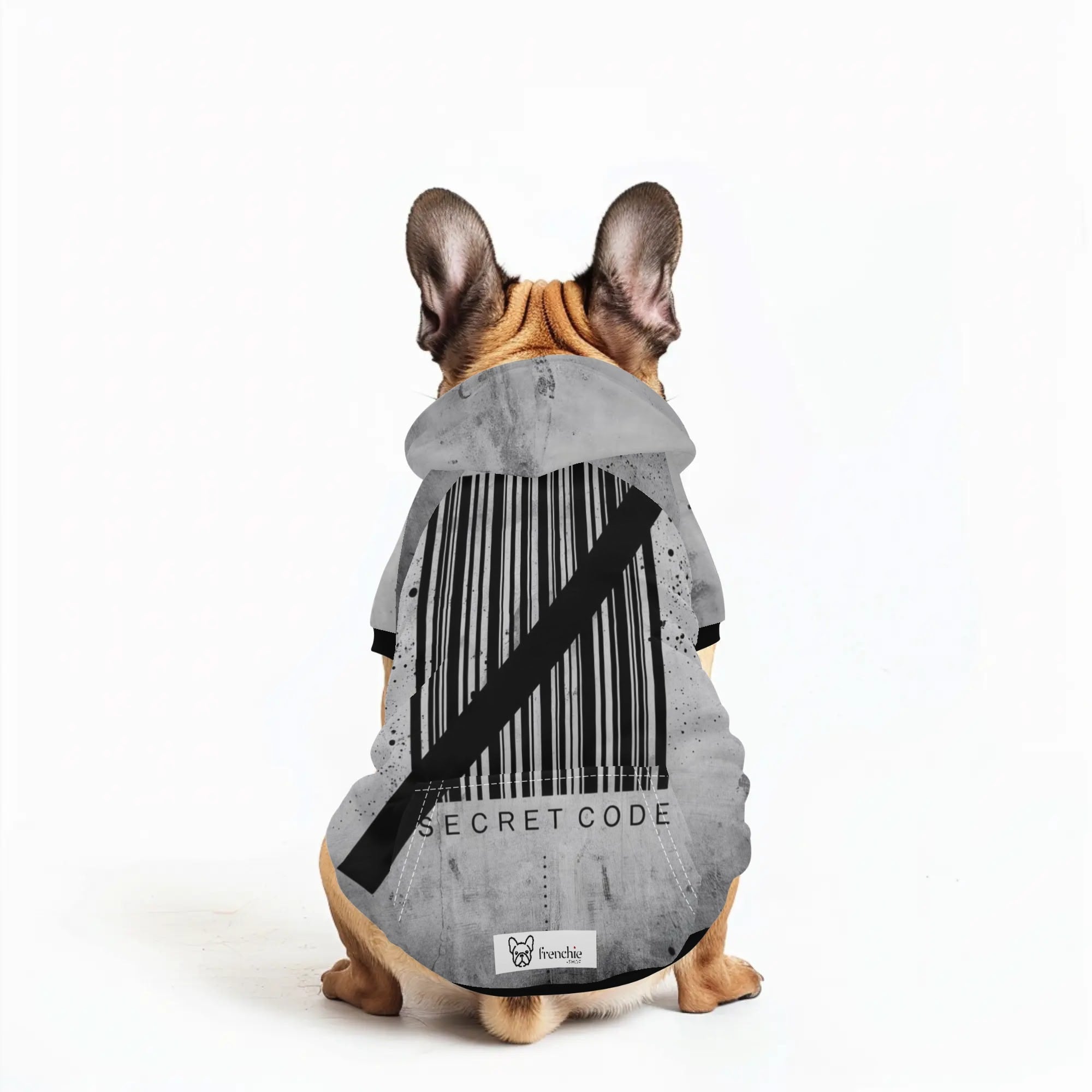 Ginger French Bulldog Fleece Hoodie for Brachycephalic Dogs-fadou