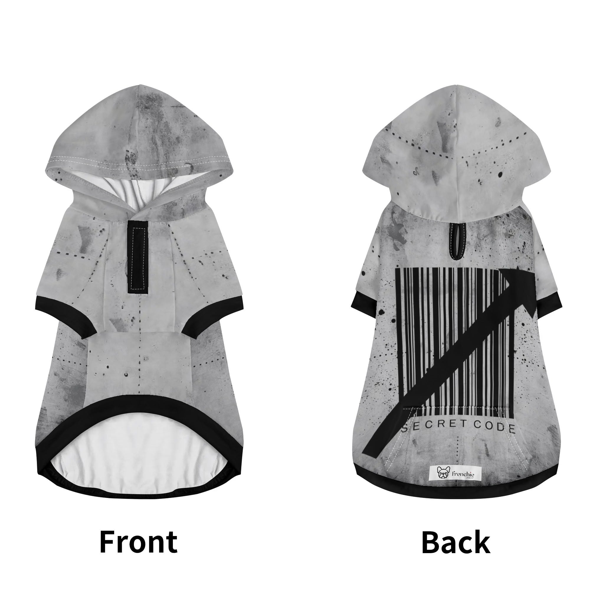 Ginger French Bulldog Fleece Hoodie for Brachycephalic Dogs-fadou