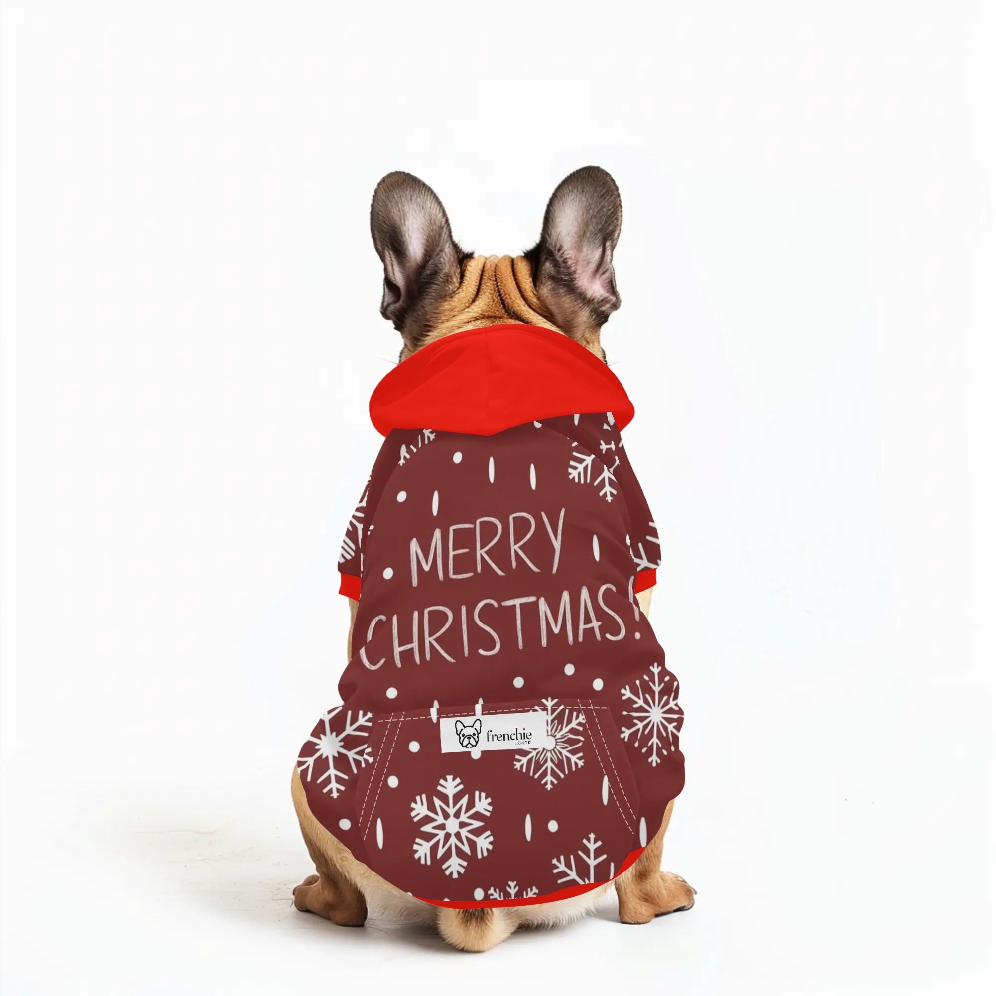 French Bulldog Christmas Dog Hoodie for Outdoor Adventures-fadou