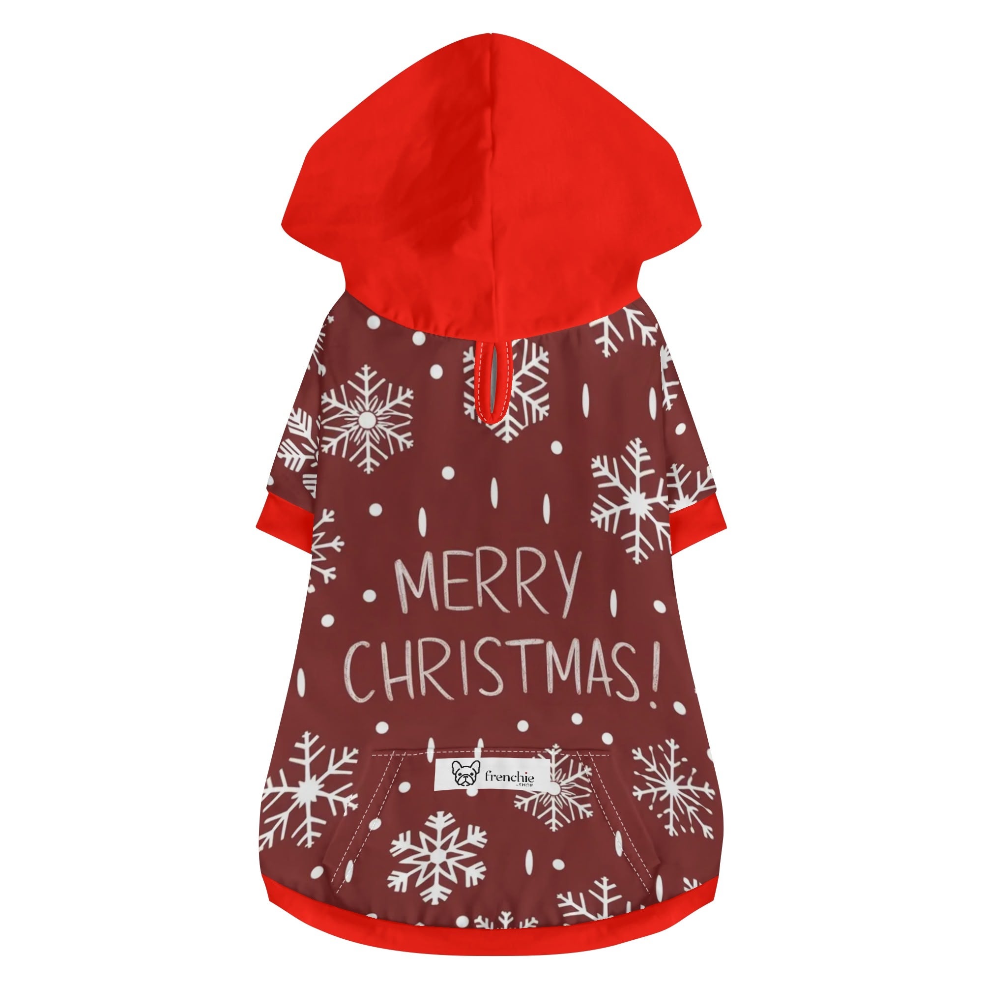 French Bulldog Christmas Dog Hoodie for Outdoor Adventures-fadou