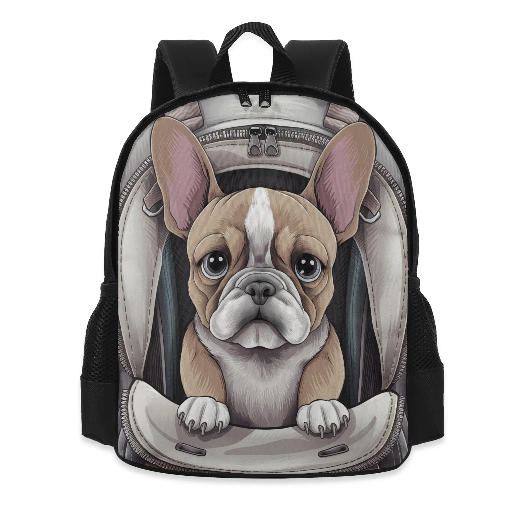 Beau French Bulldog Casual Rucksack for Frenchie Enthusiasts-fadou