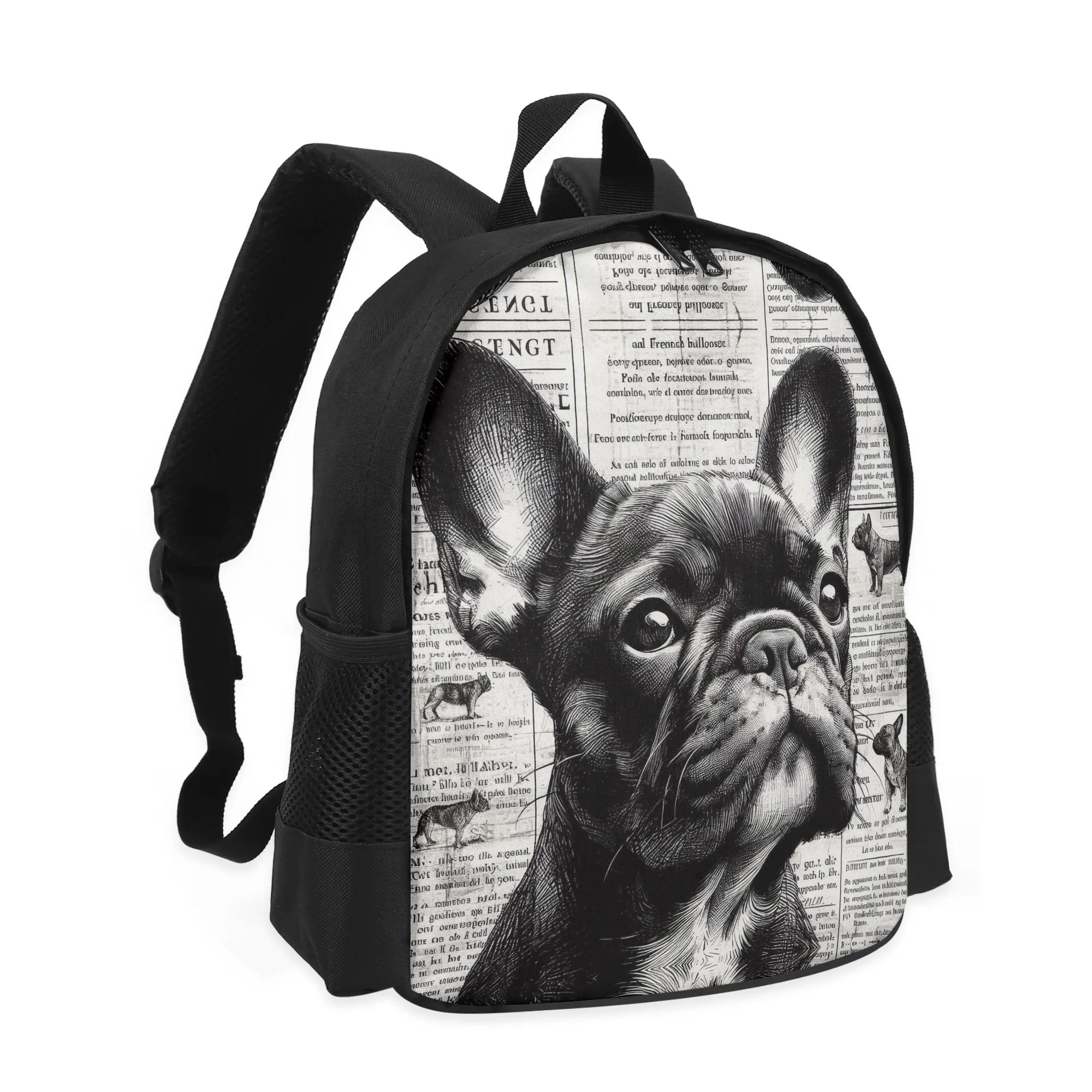 Lady French Bulldog Daily Backpack for Frenchie Enthusiasts-fadou