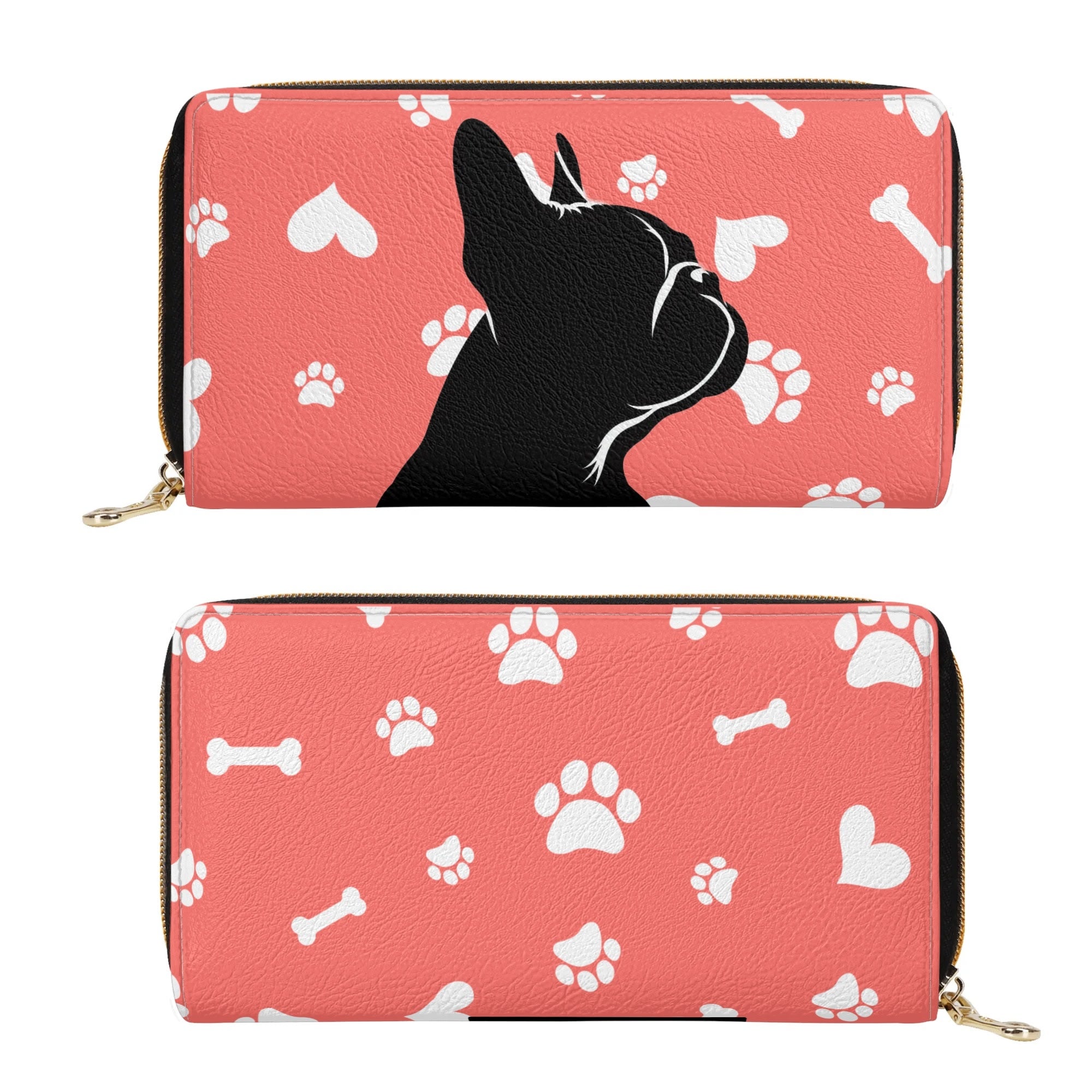 Rosetta French Bulldog Bifold Wallet for Bulldog Owners-fadou