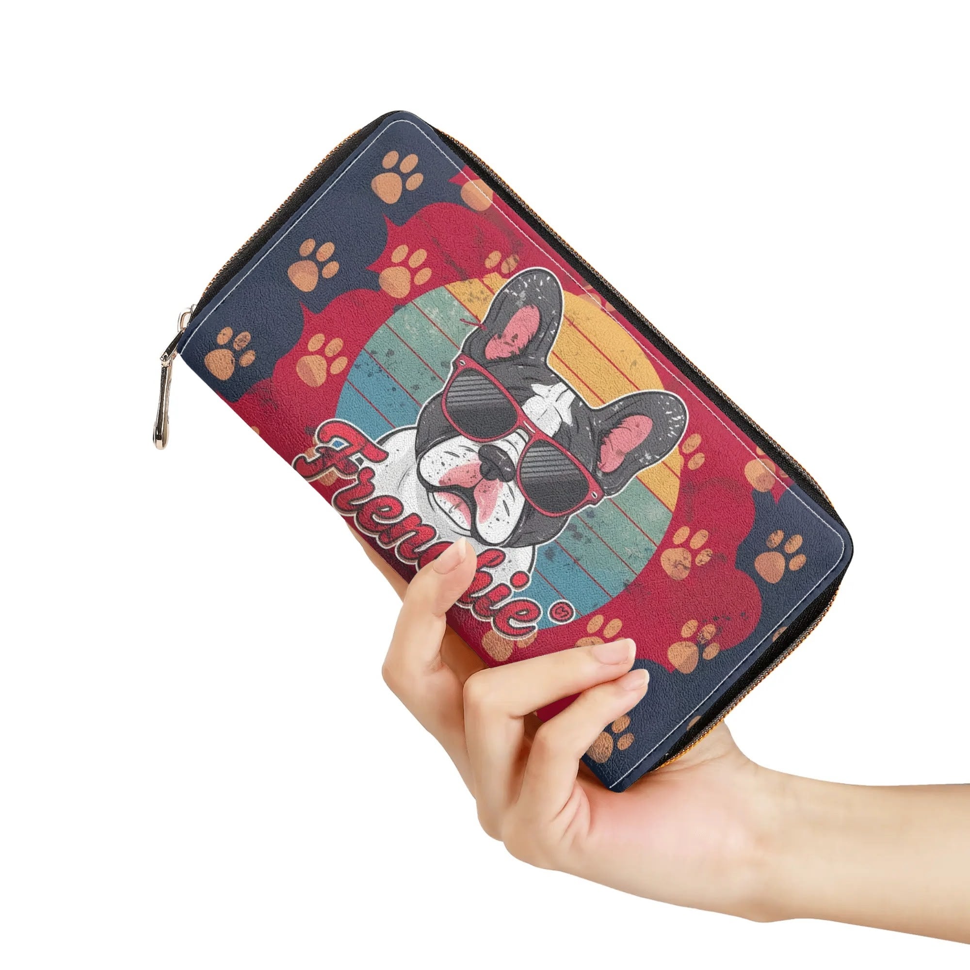 Willow French Bulldog Leather Wallet for Frenchie Enthusiasts-fadou