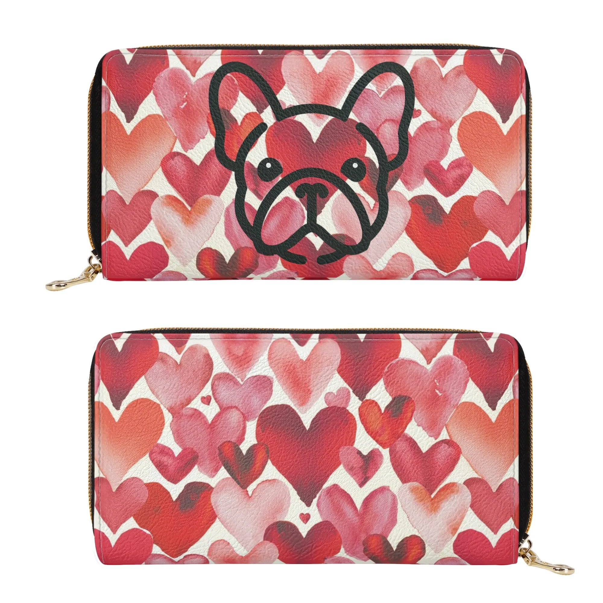 Stella French Bulldog Leather Wallet for Frenchie Enthusiasts-fadou