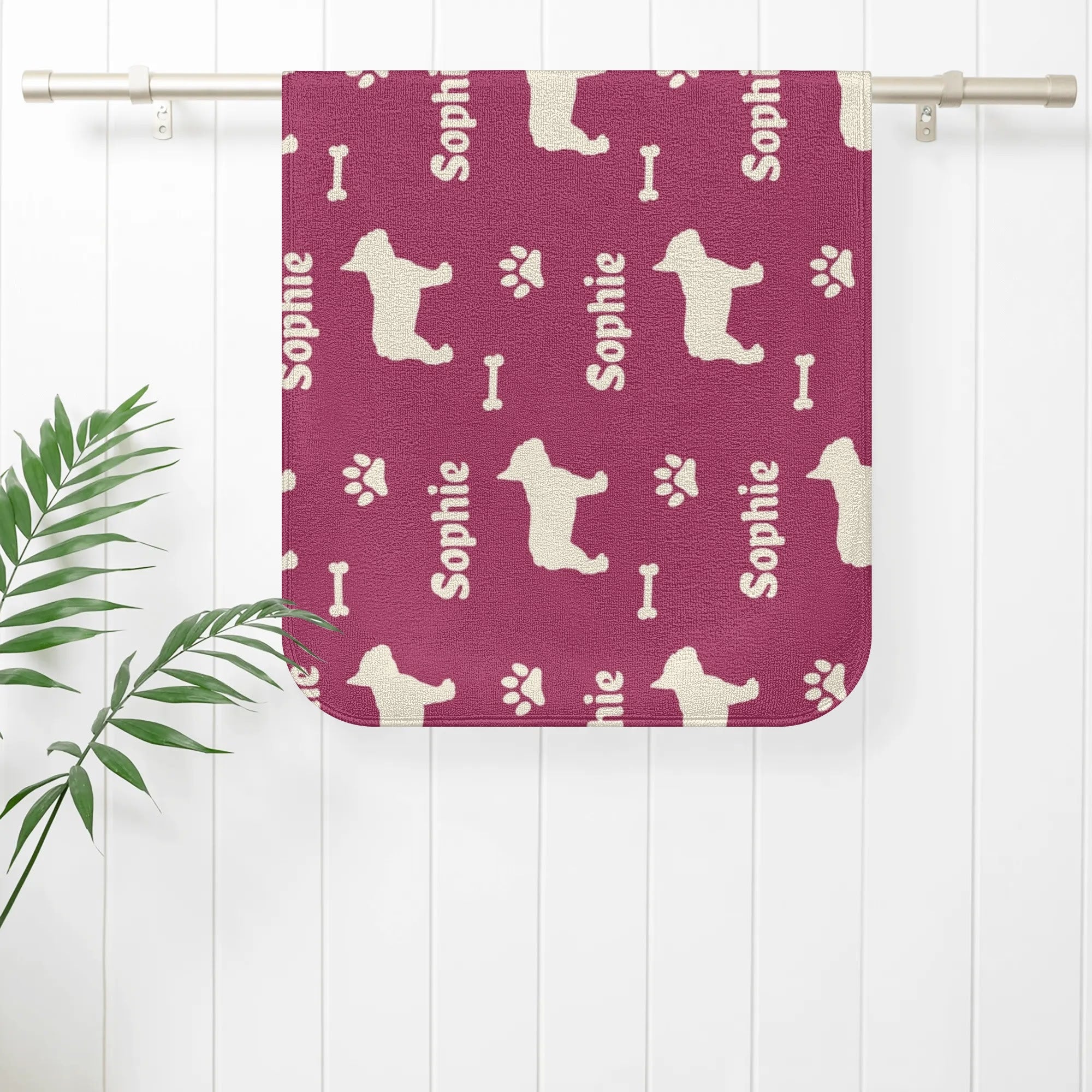 Personalized Towel for Frenchie Lover with Frenchie Name for Pet Parents-fadou