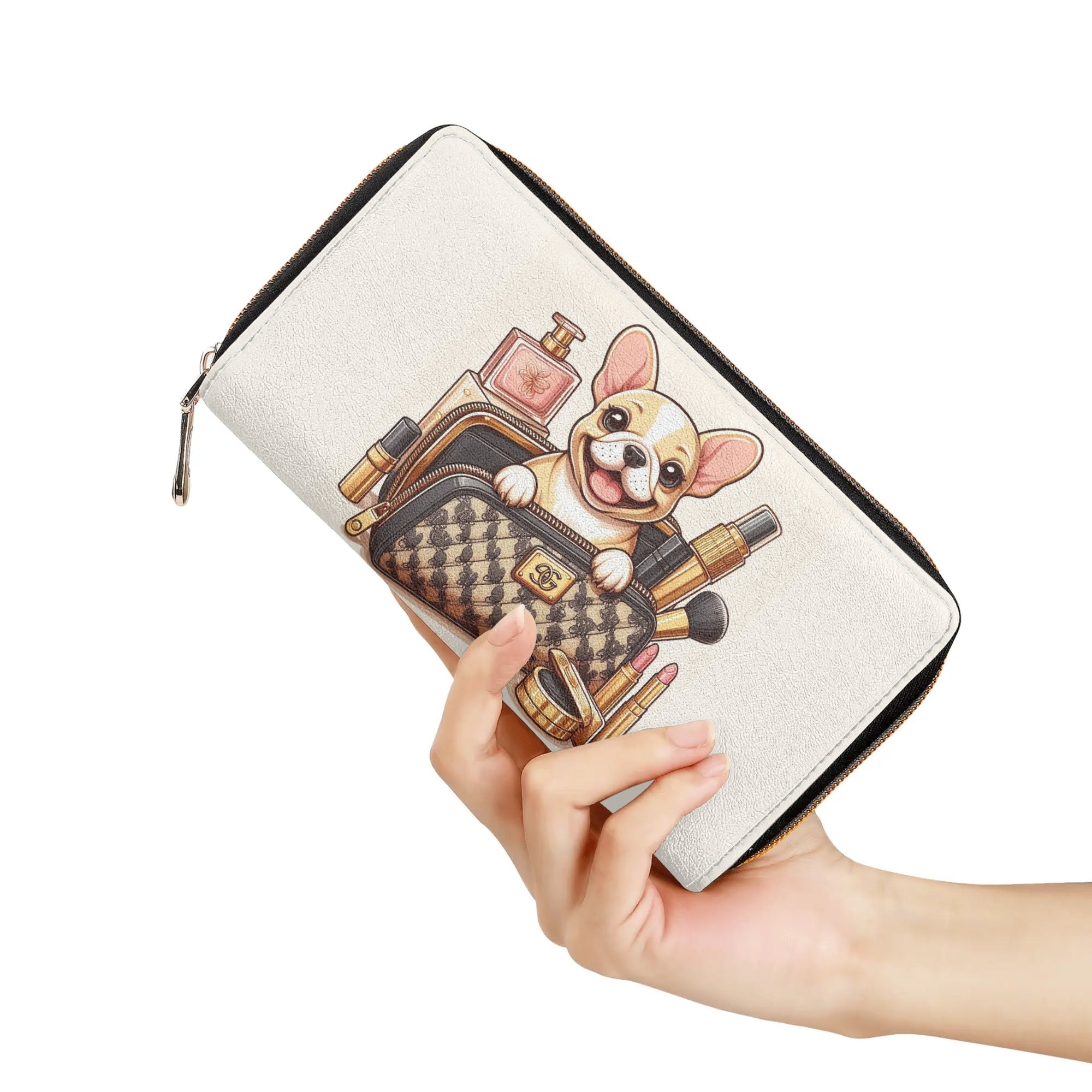 Paisley French Bulldog Bifold Wallet for Bulldog Owners-fadou