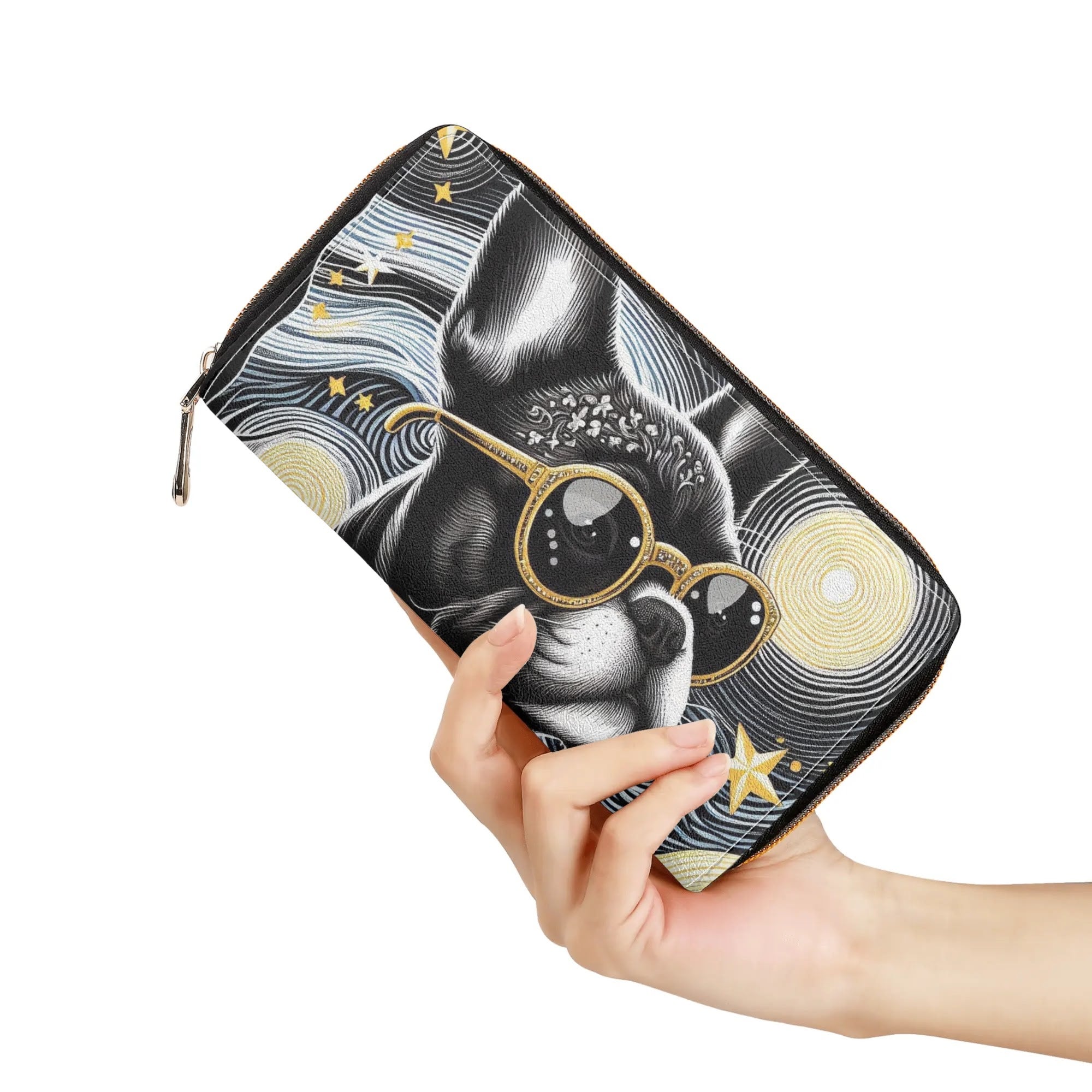 Lola French Bulldog Slim Wallet for Frenchie Enthusiasts-fadou