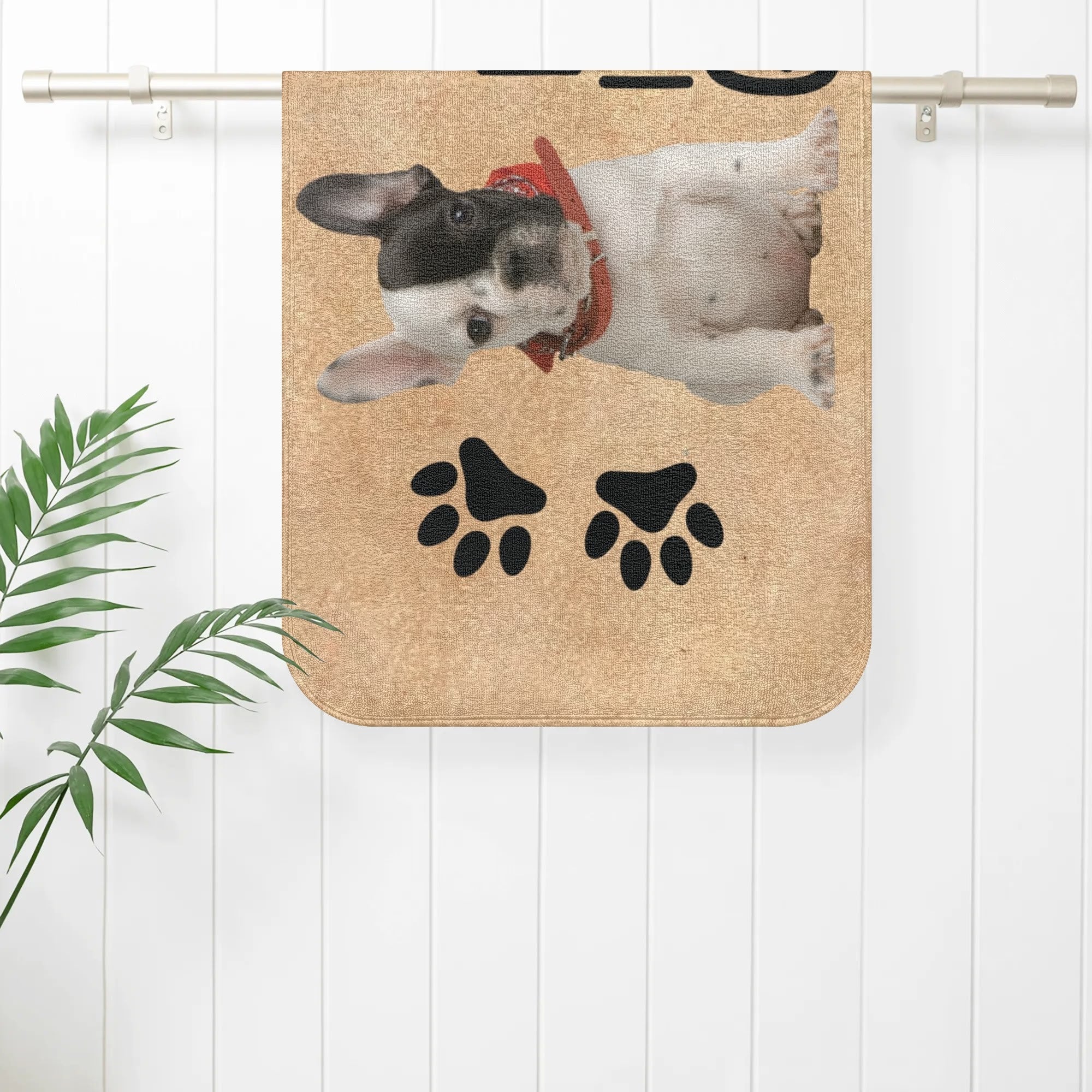 Personalized Frenchie Towel with Custom Name and Image for Frenchie Fans-fadou
