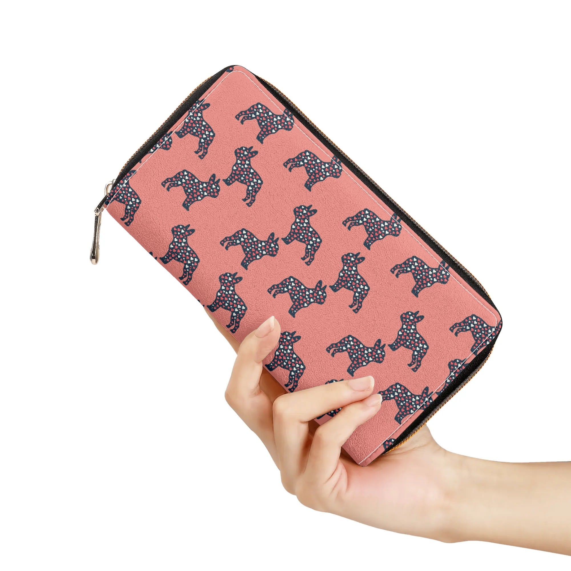 French Bulldog Leather Slim Wallet for Frenchie Enthusiasts-fadou