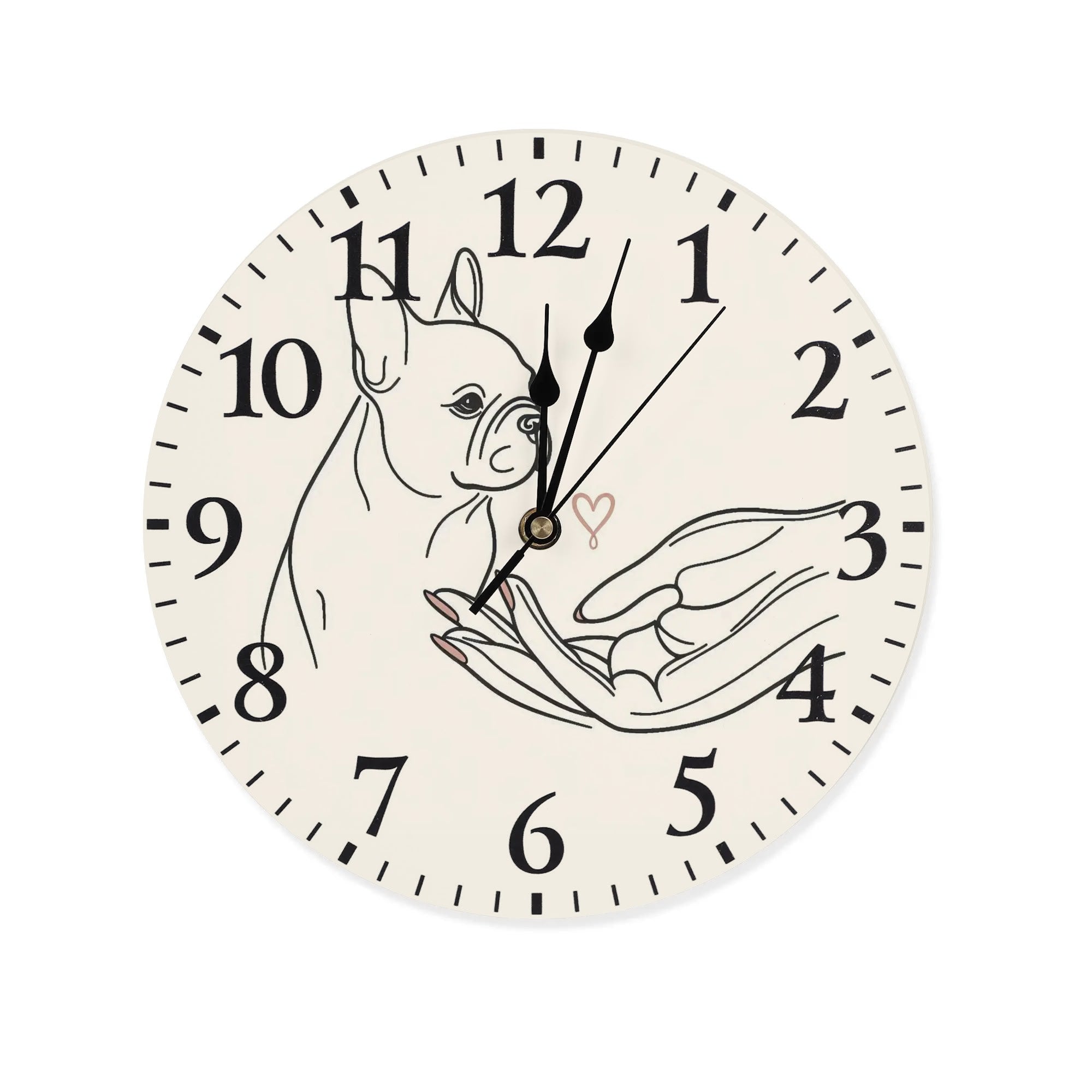 Frenchie Frameless Modern Wall Clock for Frenchie Enthusiasts-fadou