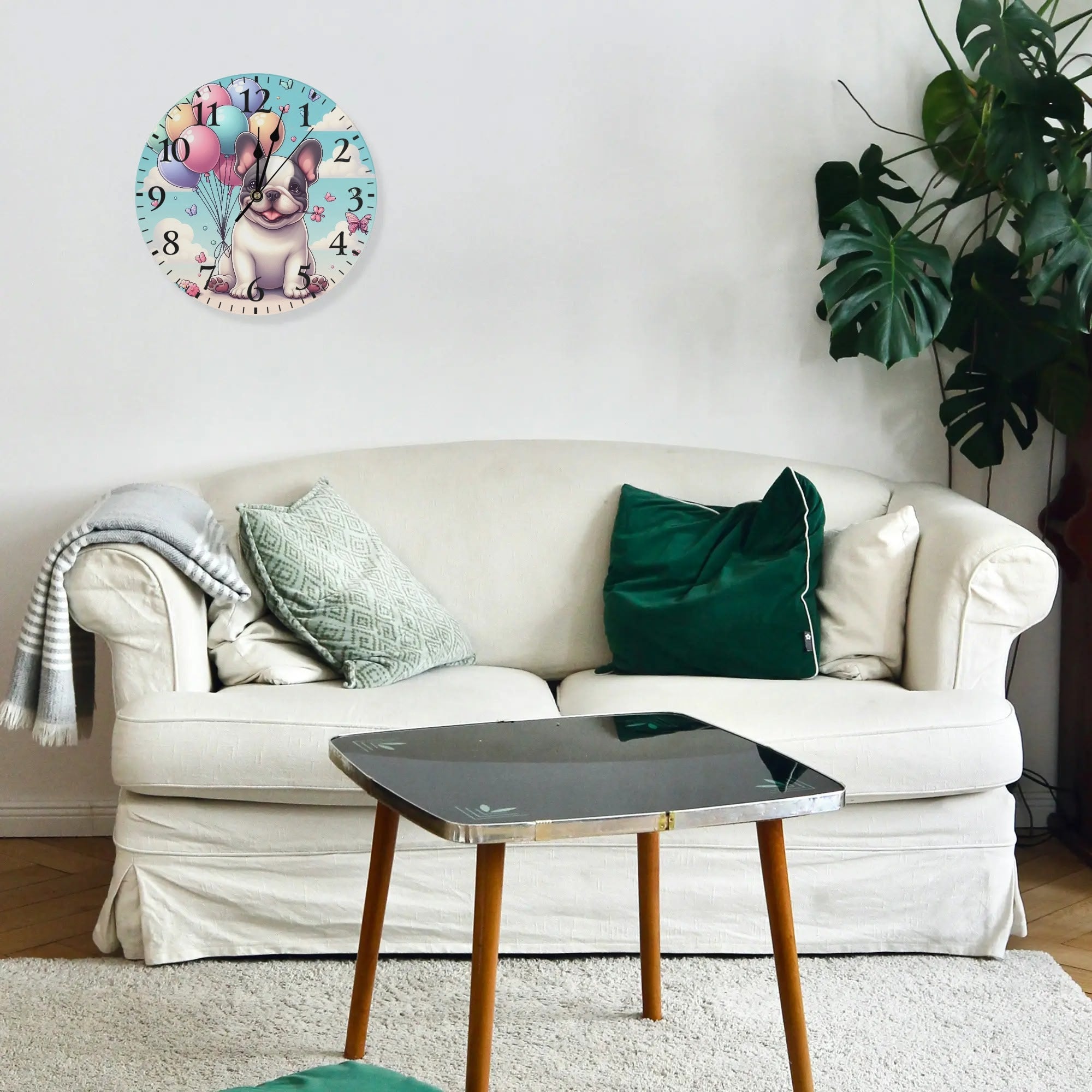 French Bulldog Frameless Frameless Timepiece for Dog Lovers-fadou