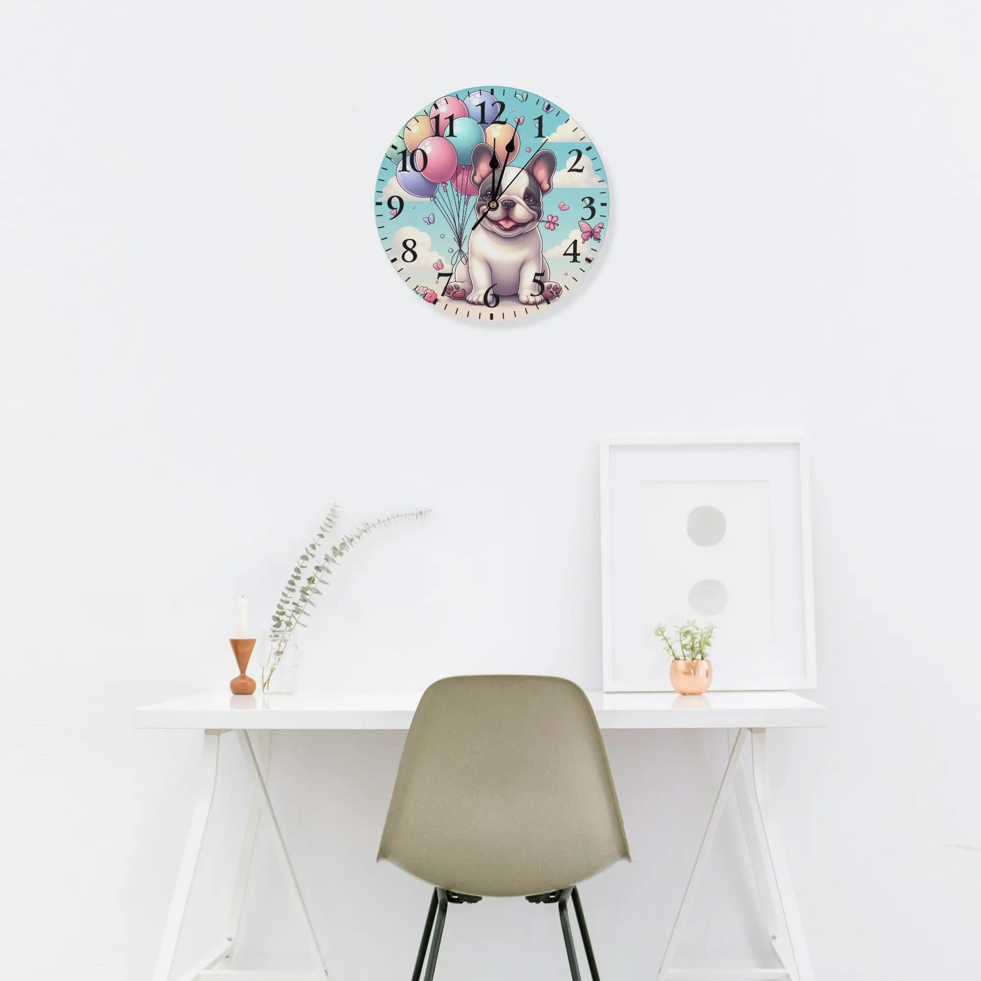 French Bulldog Frameless Frameless Timepiece for Dog Lovers-fadou