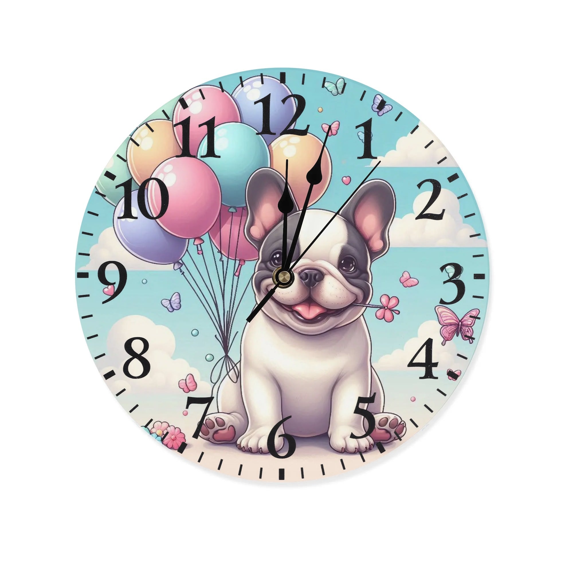 French Bulldog Frameless Frameless Timepiece for Dog Lovers-fadou