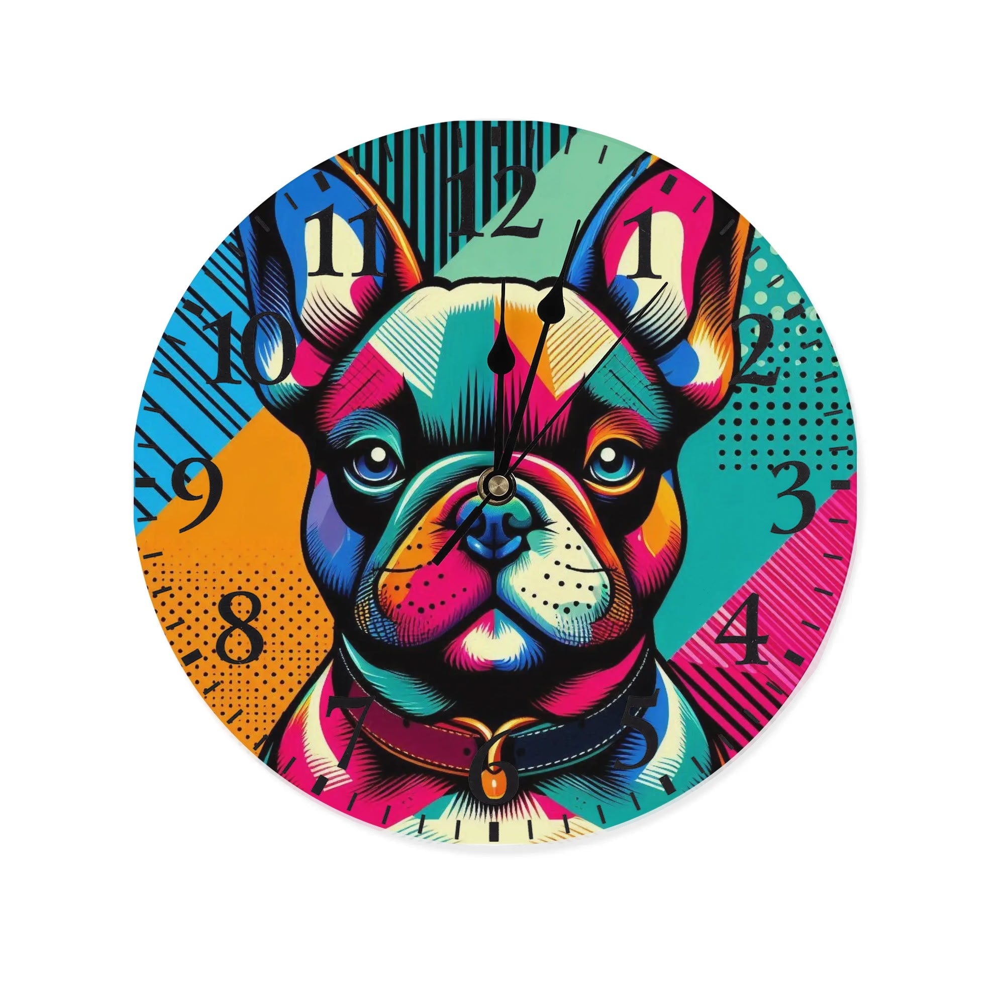 Frenchie Frameless Frameless Timepiece for Bulldog Owners-fadou