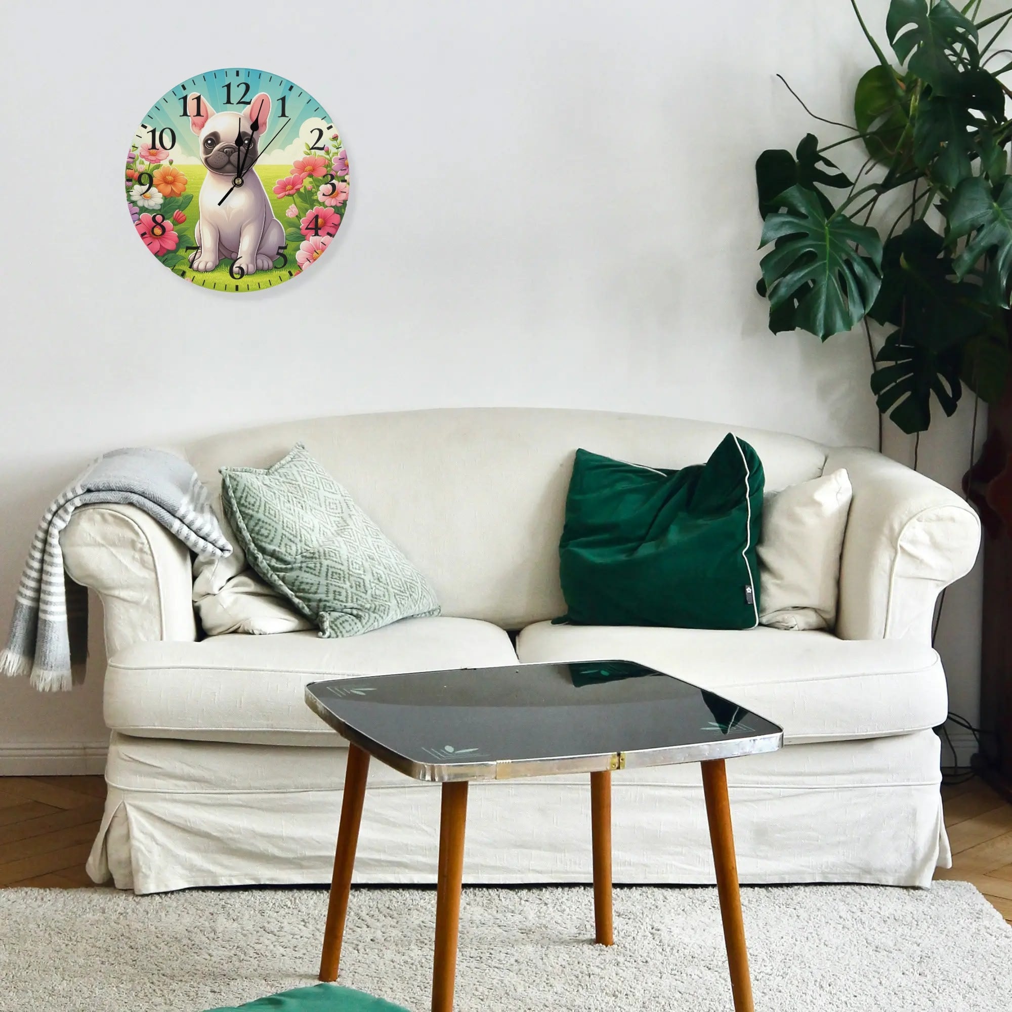 Frenchie Frameless Decor Clock for Frenchie Enthusiasts-fadou